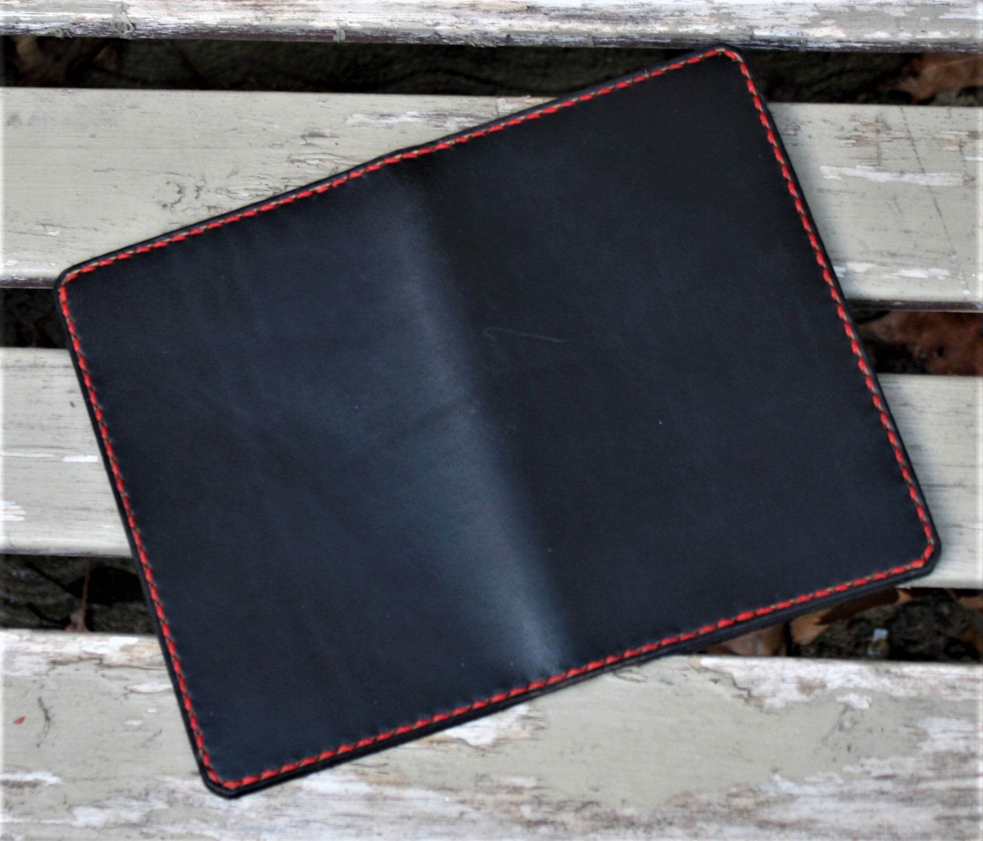 Handmade Horween Chromexcel Black Leather Field Notes Moleskine Cover Wallet 4