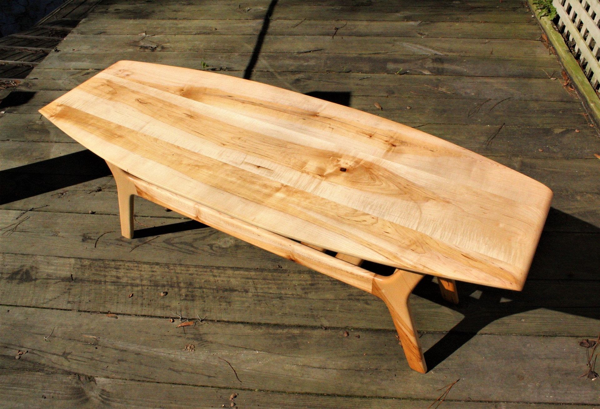 Spicoli Danish Surfboard Coffee Table In Hard Maple 4