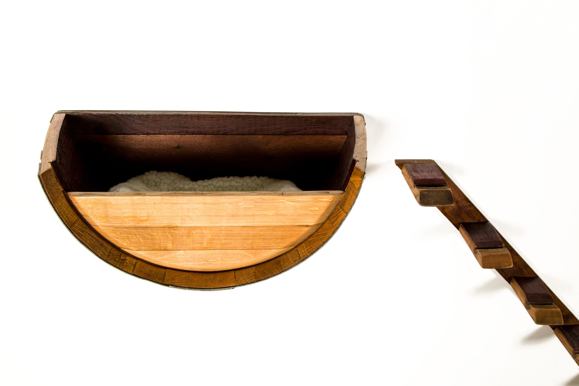 Wine Barrel Hanging Cat Bed - Birala - Made From Retired California Wine Barrels 4