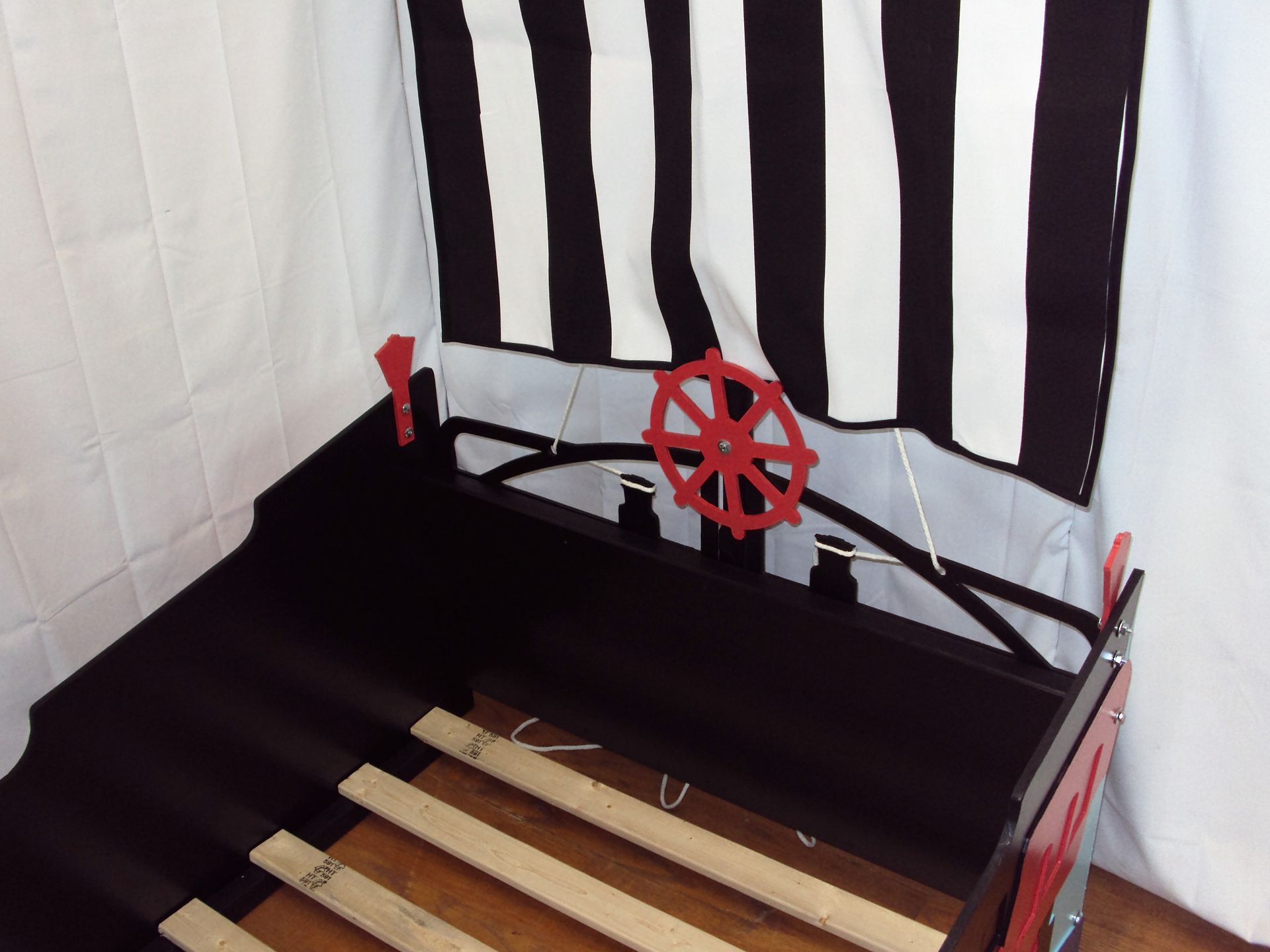Pirate Ship Twin Kids Bed Frame - Handcrafted - Nautical Themed Children's Bedroom Furniture 4 