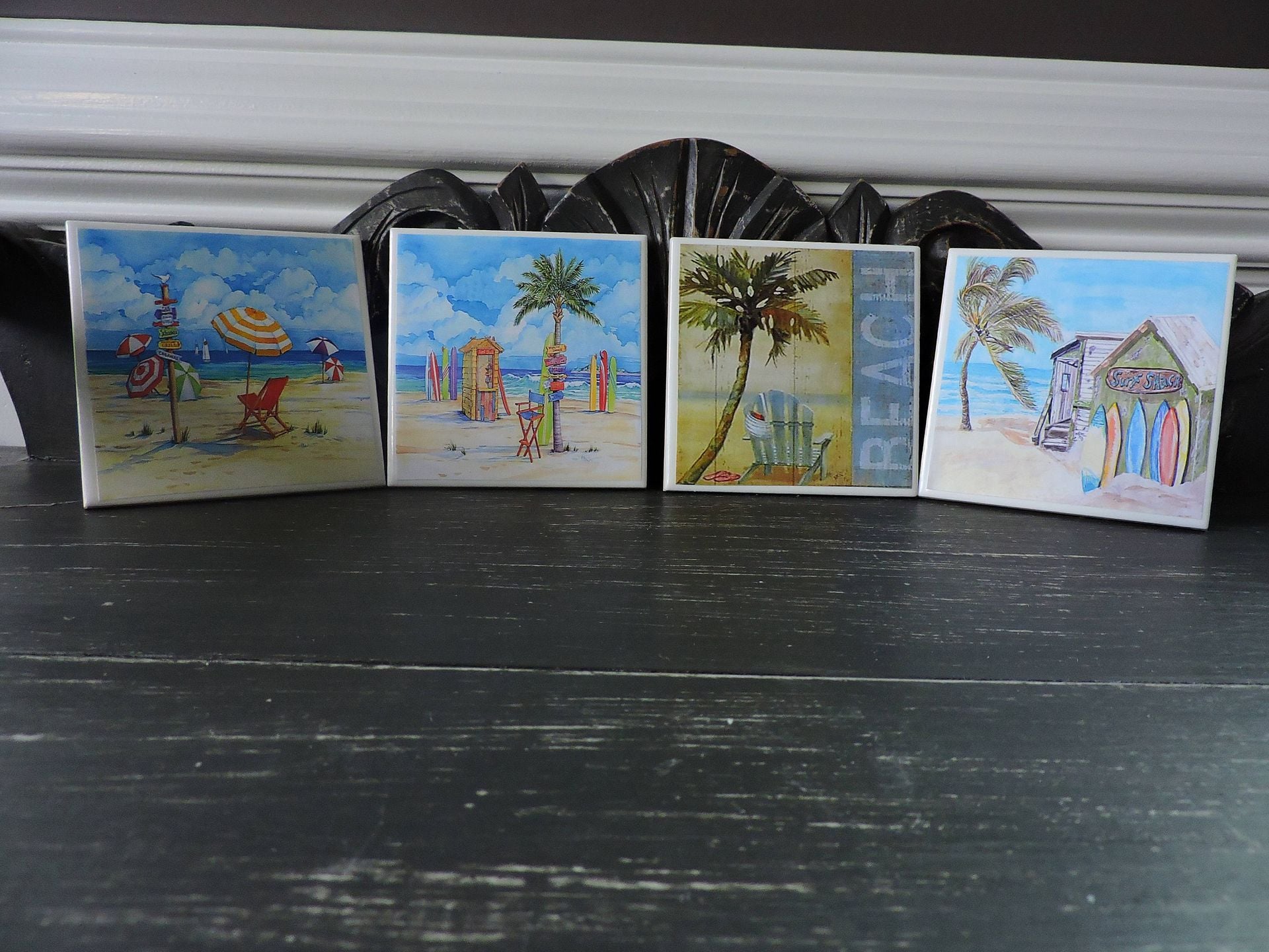 Beach Theme Ceramic Coasters