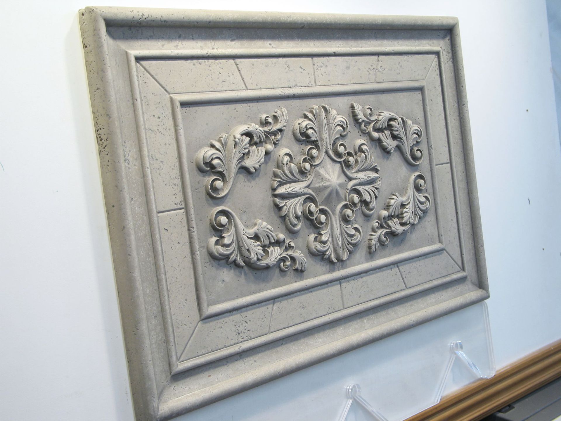 Relief Carved Classic Limestone Backsplash Decorative Tile Insert 3