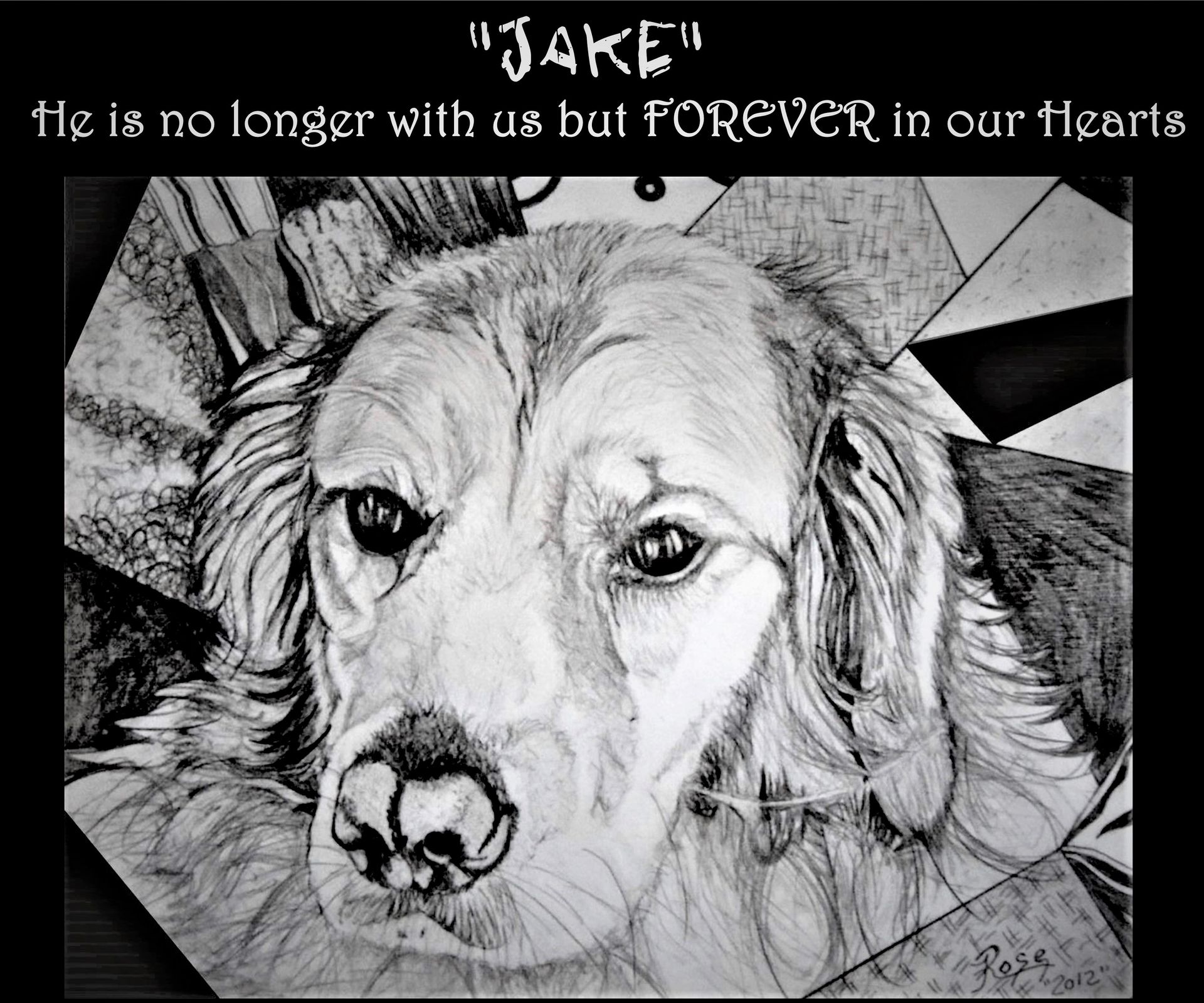 Pet Memorial Portrait, Pet Portrait, Pet Memorial, Rainbow Bridge 5 