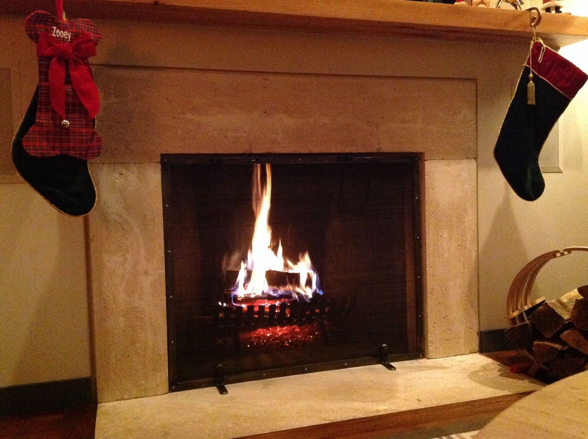 Simple, Freestanding Fireplace Screen