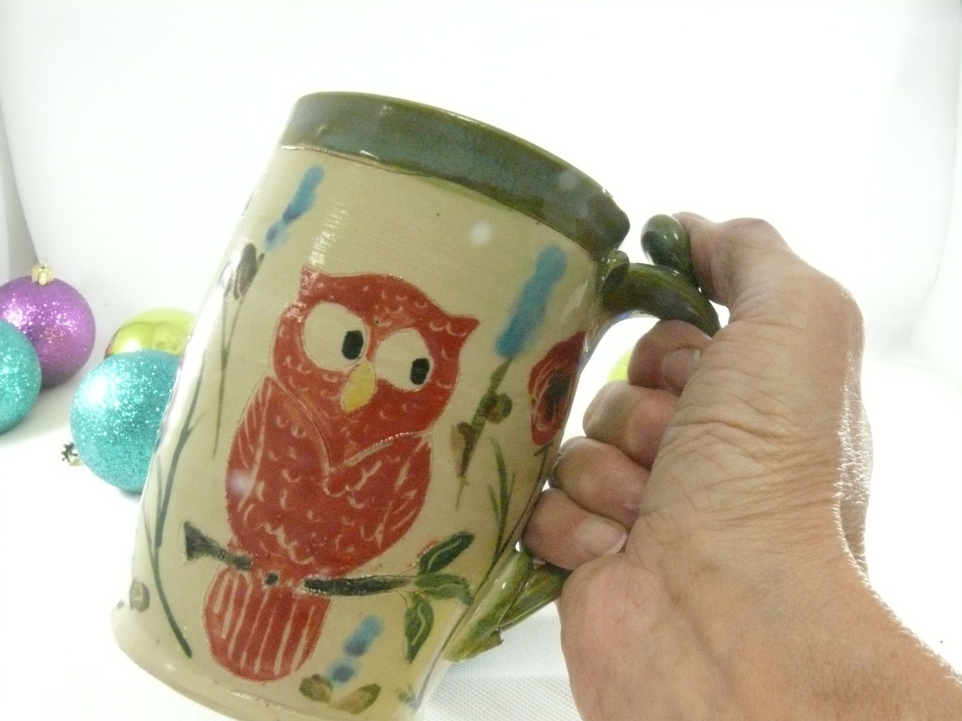 Set Of Two: Large Ceramic Handmade Mugs 2 