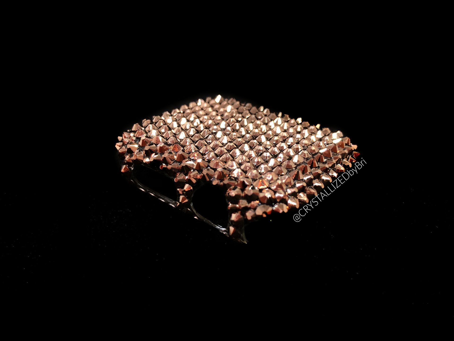 Crystallized Apple Watch Cover Tech Bling Genuine European Crystals Bedazzled Rose Gold 2