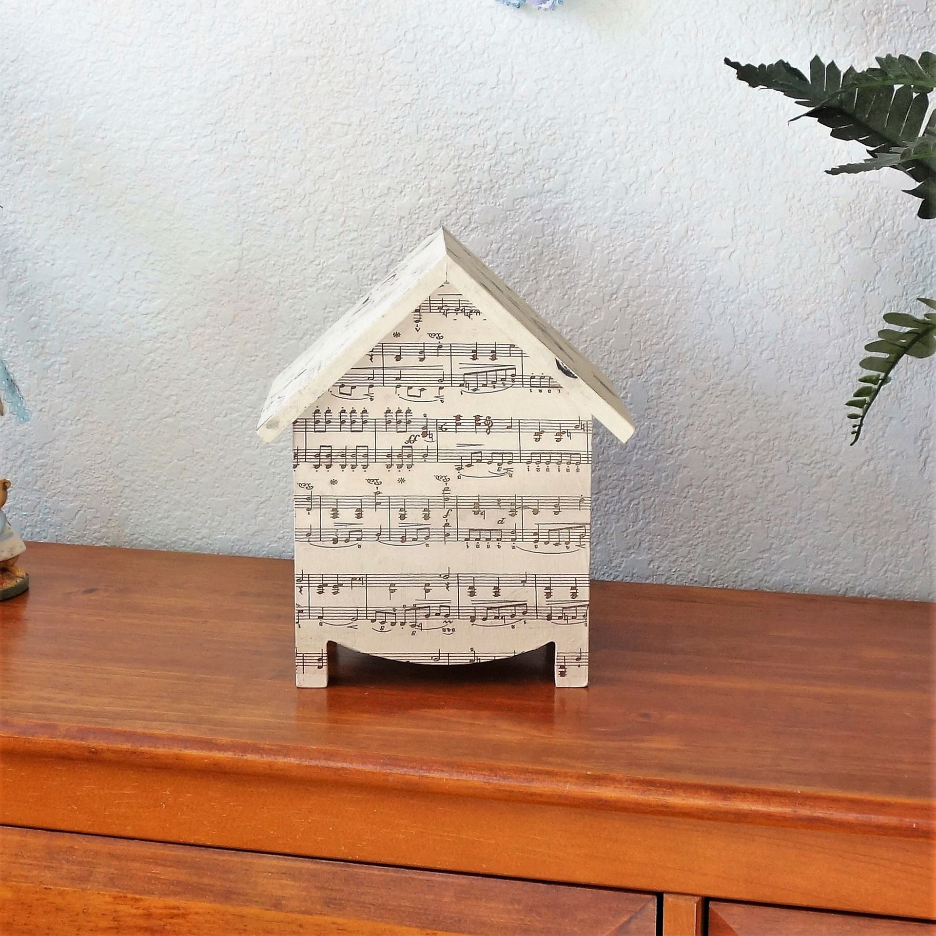 Tabletop Wood Cubby Shelves Blue Bird Cubby Box & Mini Floral, Pigeon Hole Shelf, Miniature Cubby 3 