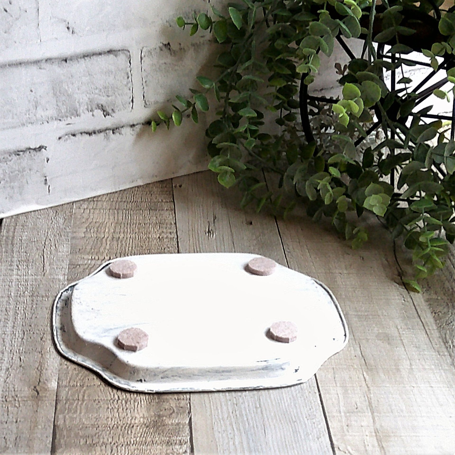 Dragonfly Decor Chippy White Paint Decor Dragonfly Jewelry Tray Vanity Organizer 2 