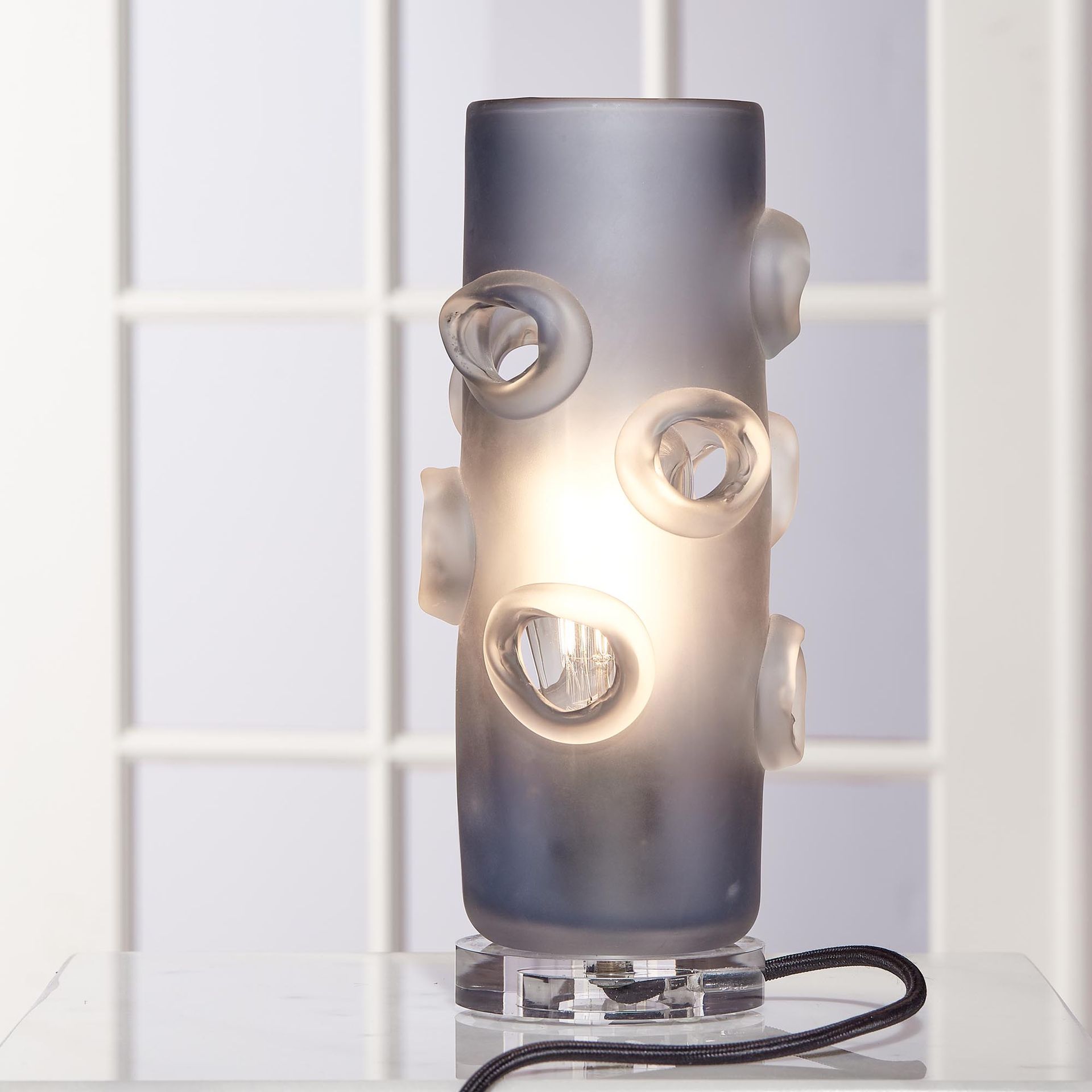 Hand Blown Art Glass Contemporary Sculptural Table Lamp 5 