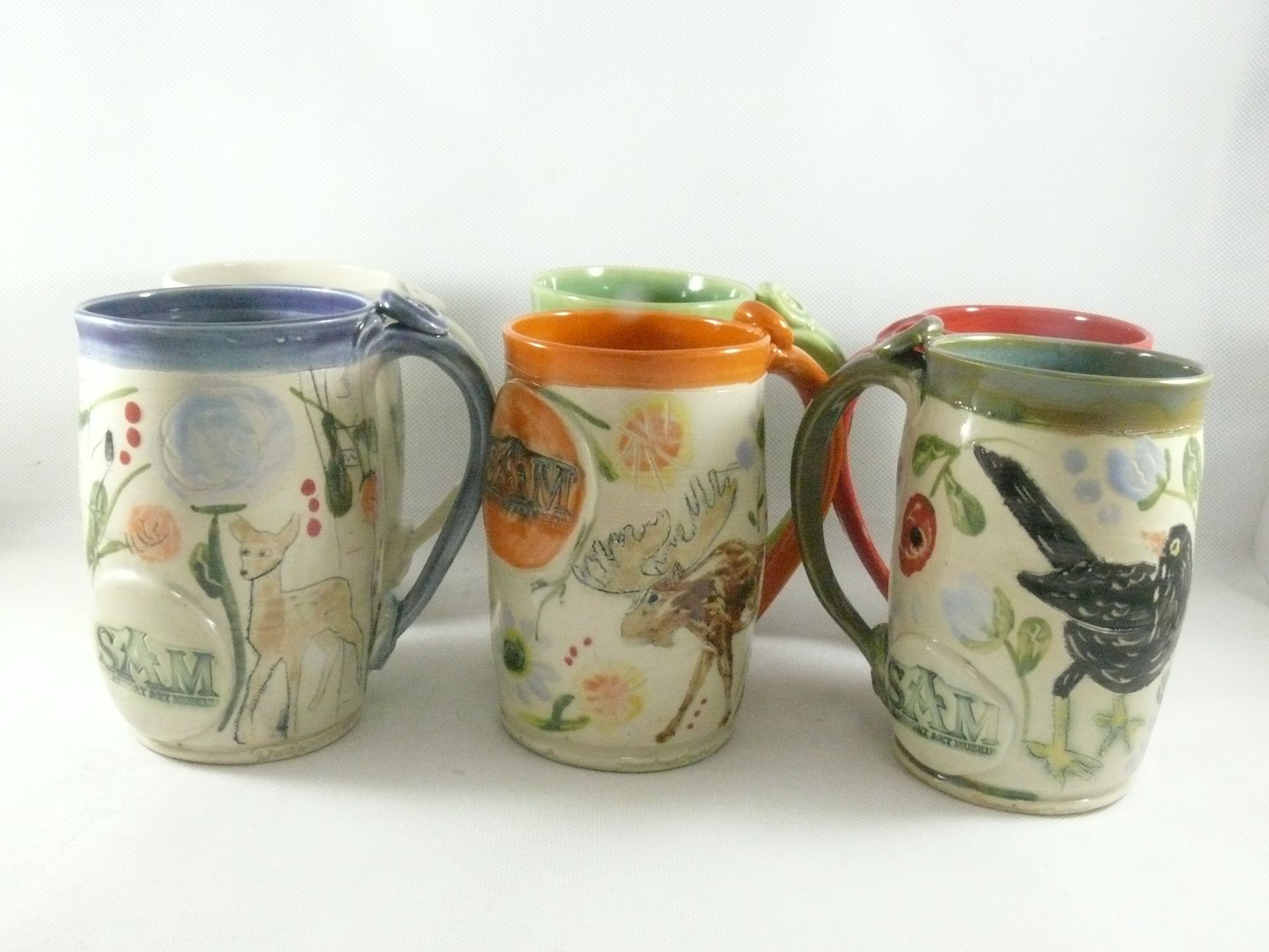 Set Of Two: Large Ceramic Handmade Mugs 4 