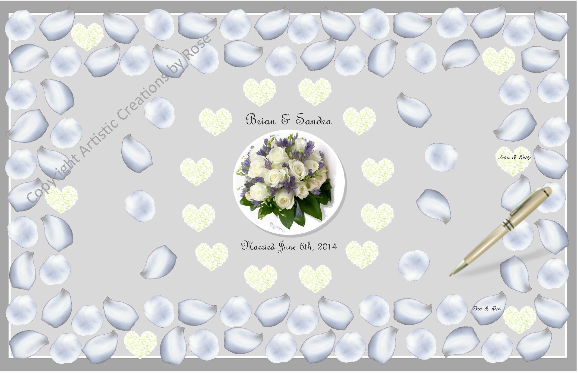 Biker Wedding,Biker Decor,Wedding Guest Book Alternative, Wedding Art! 6 