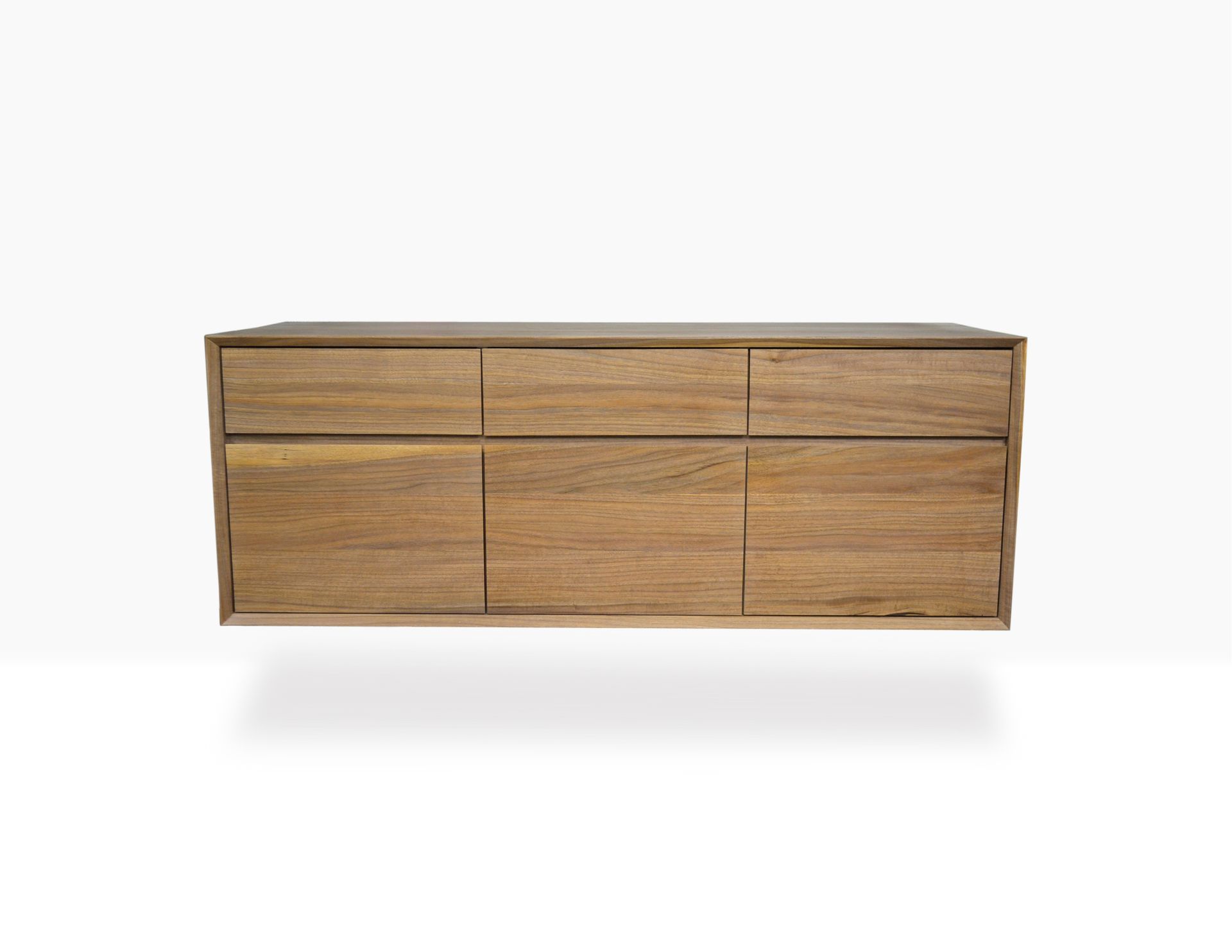 Modern Floating Walnut Credenza 1 