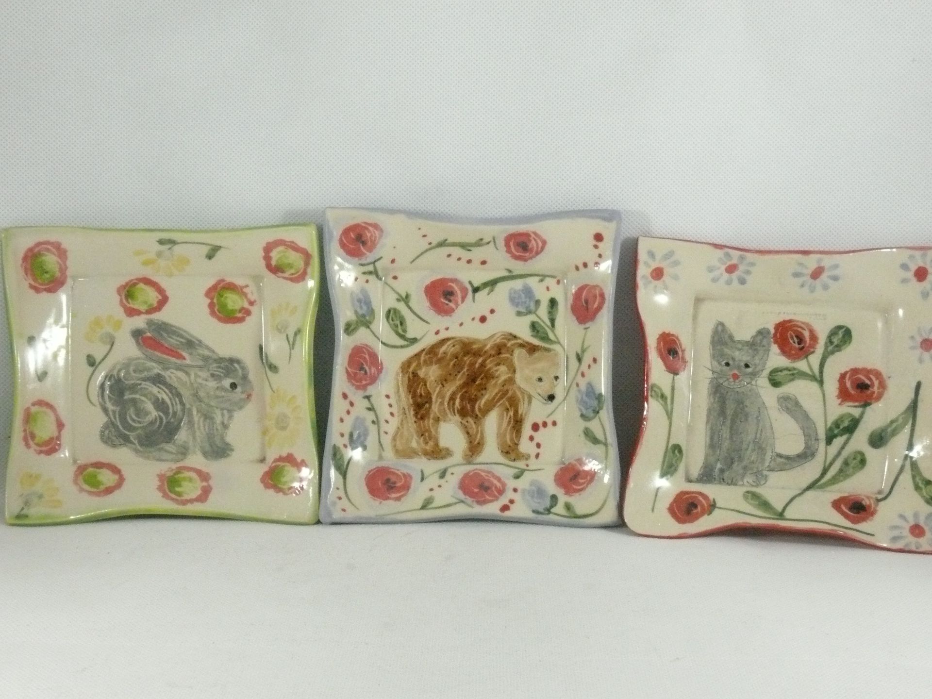 Set Of Two: 6" Square Plates For Tapas, Snacks, Salad 5 