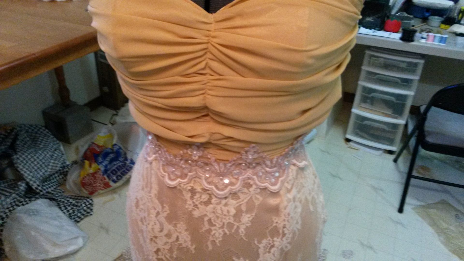 Elegant Beige Evening Gown 4