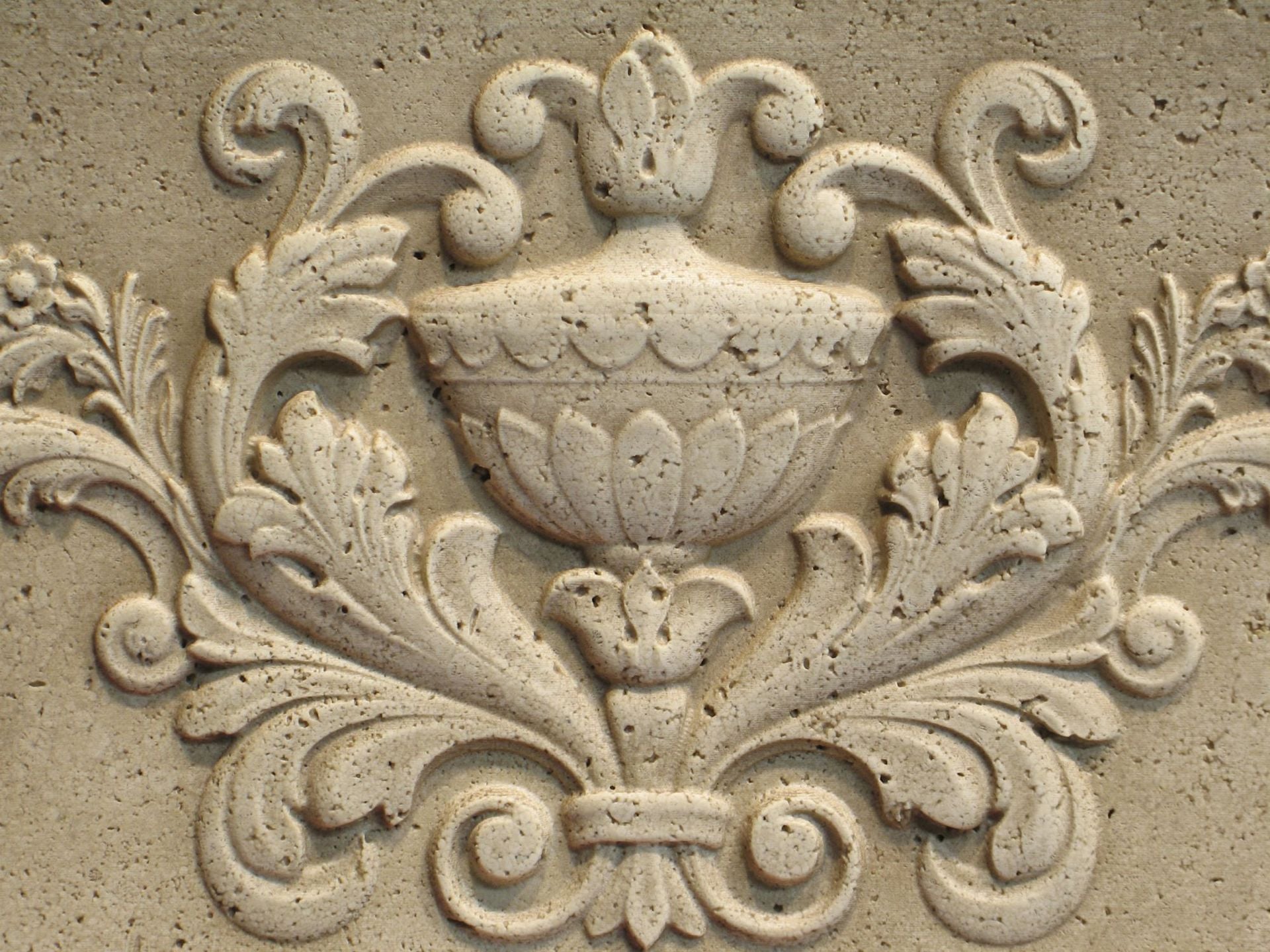 Classic Carved Decorative Relief Tile With Ornate Border 4