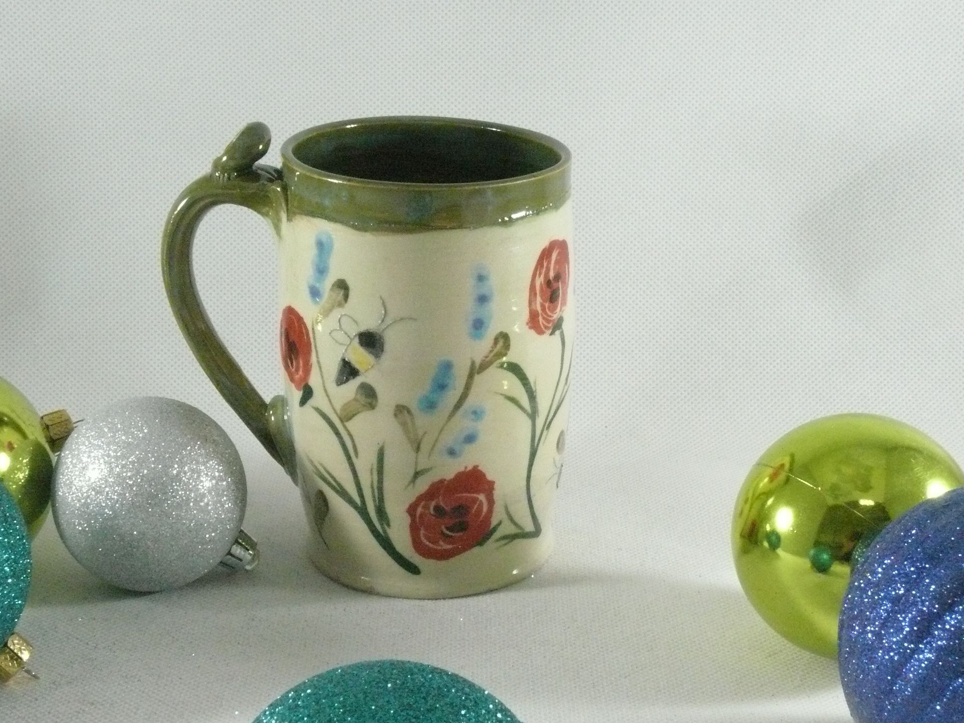 Set Of Two: Large Ceramic Handmade Mugs