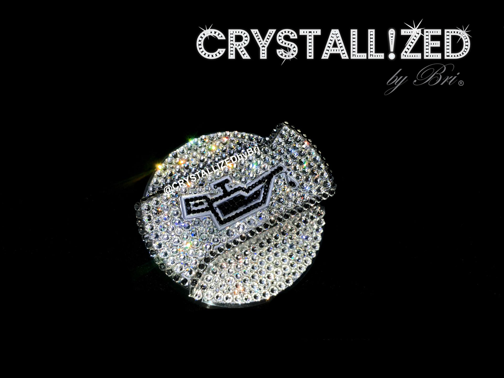 Oil Cap Crystallized Car Engine Bling Genuine European Crystals Bedazzled 1 