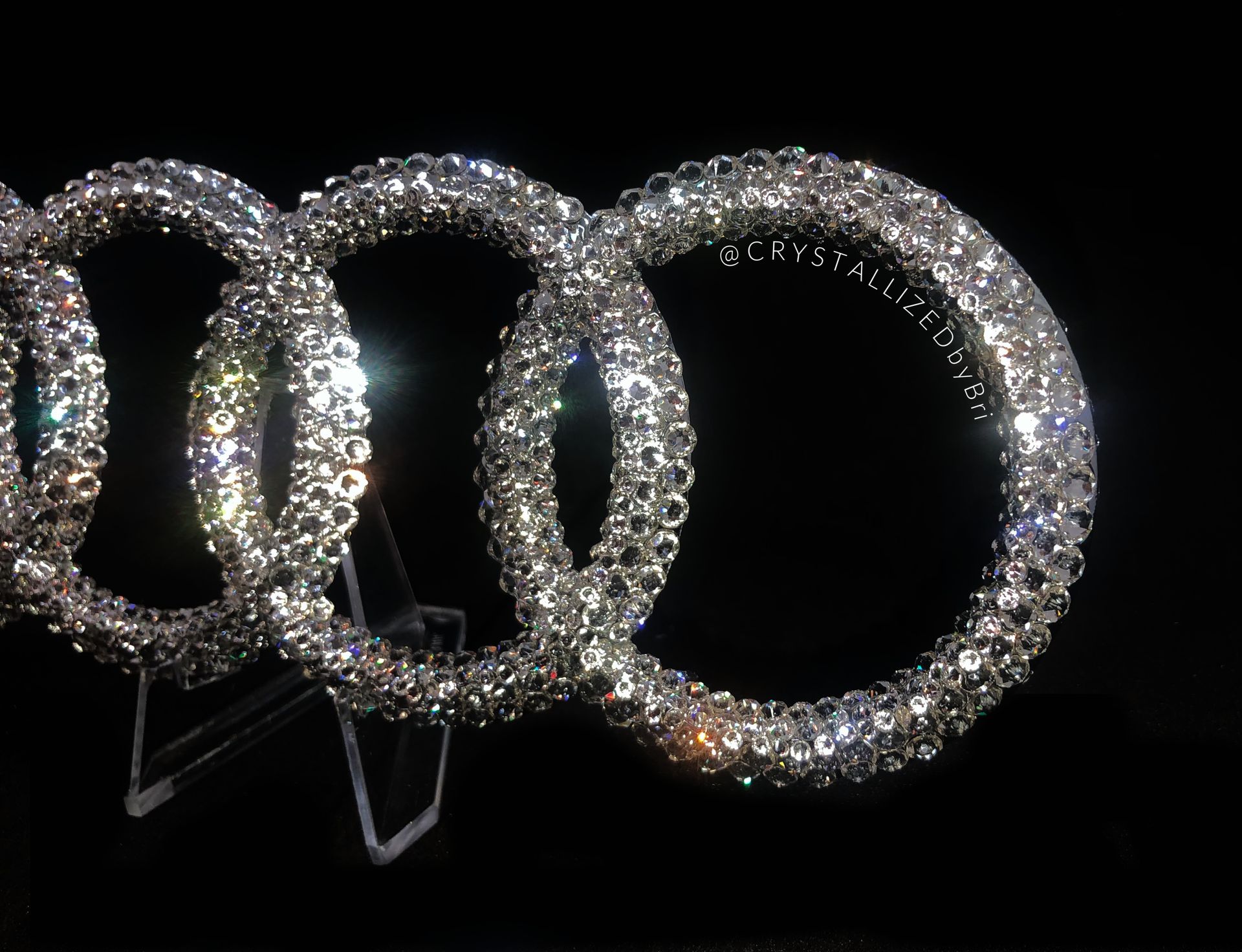 Audi Crystallized Car Emblem Bling Genuine European Crystals Bedazzled 2