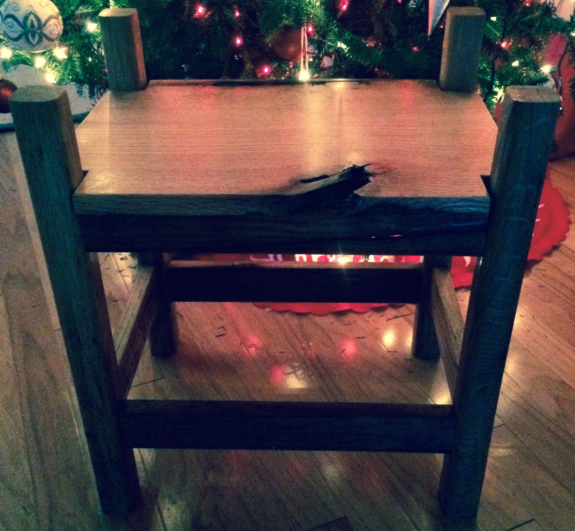3 Oaks Stool- White Oak, Wormy Chestnut, Red Oak 2 
