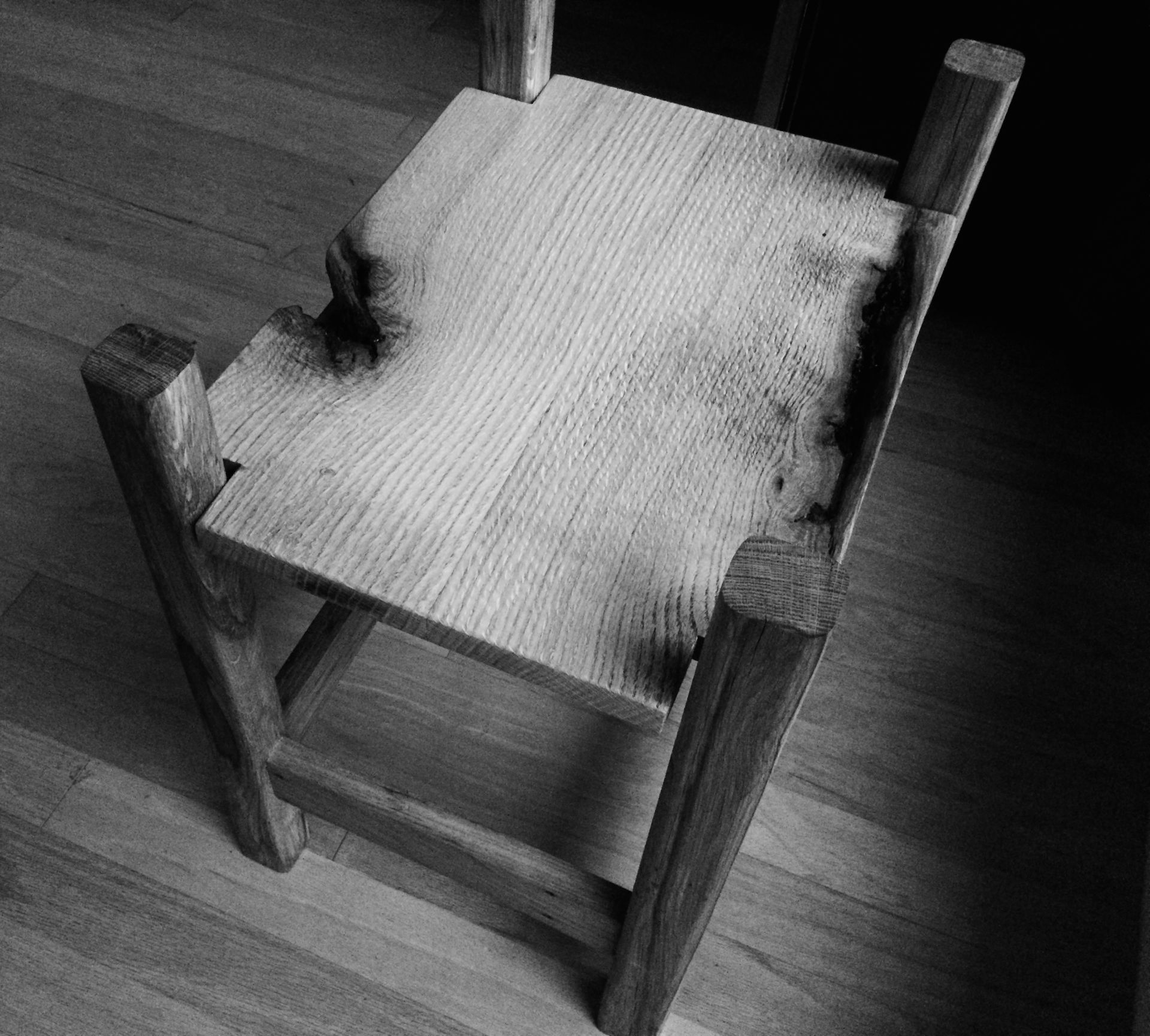 3 Oaks Stool- White Oak, Wormy Chestnut, Red Oak