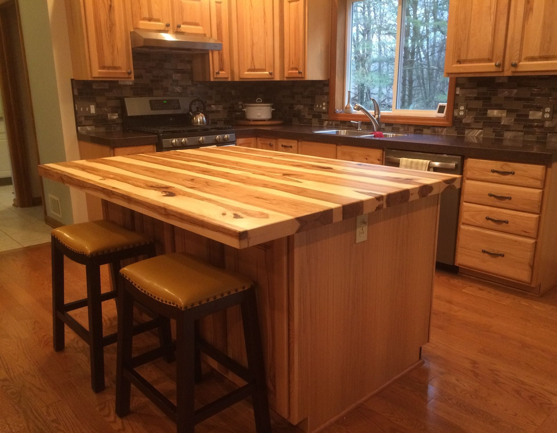 Solid Hickory Bar Top / Island Top 6