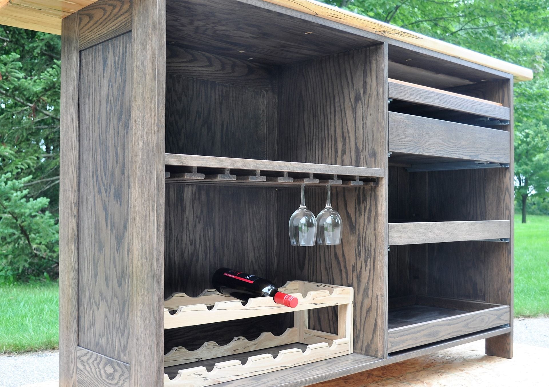 Freestanding Bar With Spalted Beech Top 5