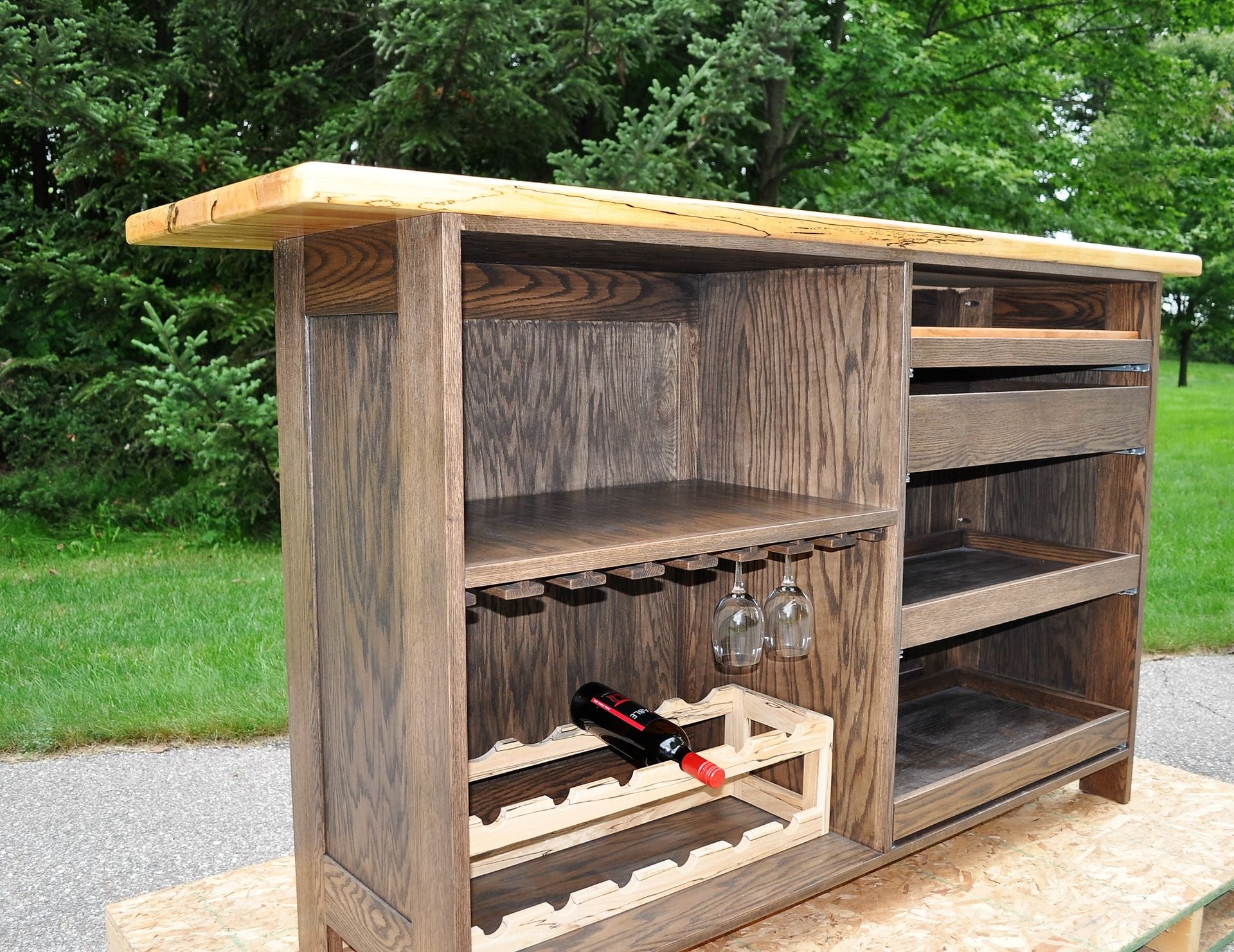 Freestanding Bar With Spalted Beech Top 6