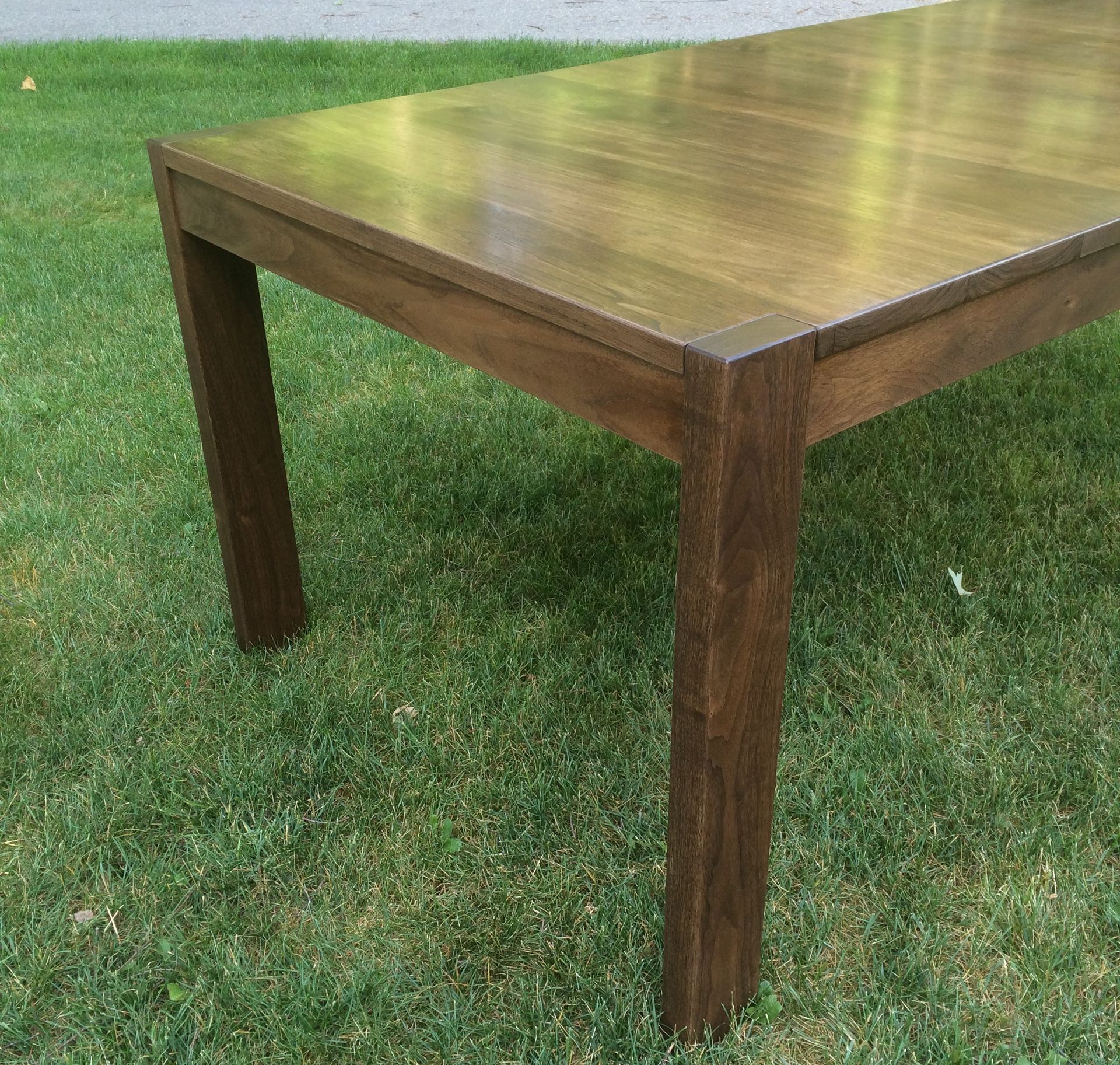 Walnut Dining Table With Through Legs 6