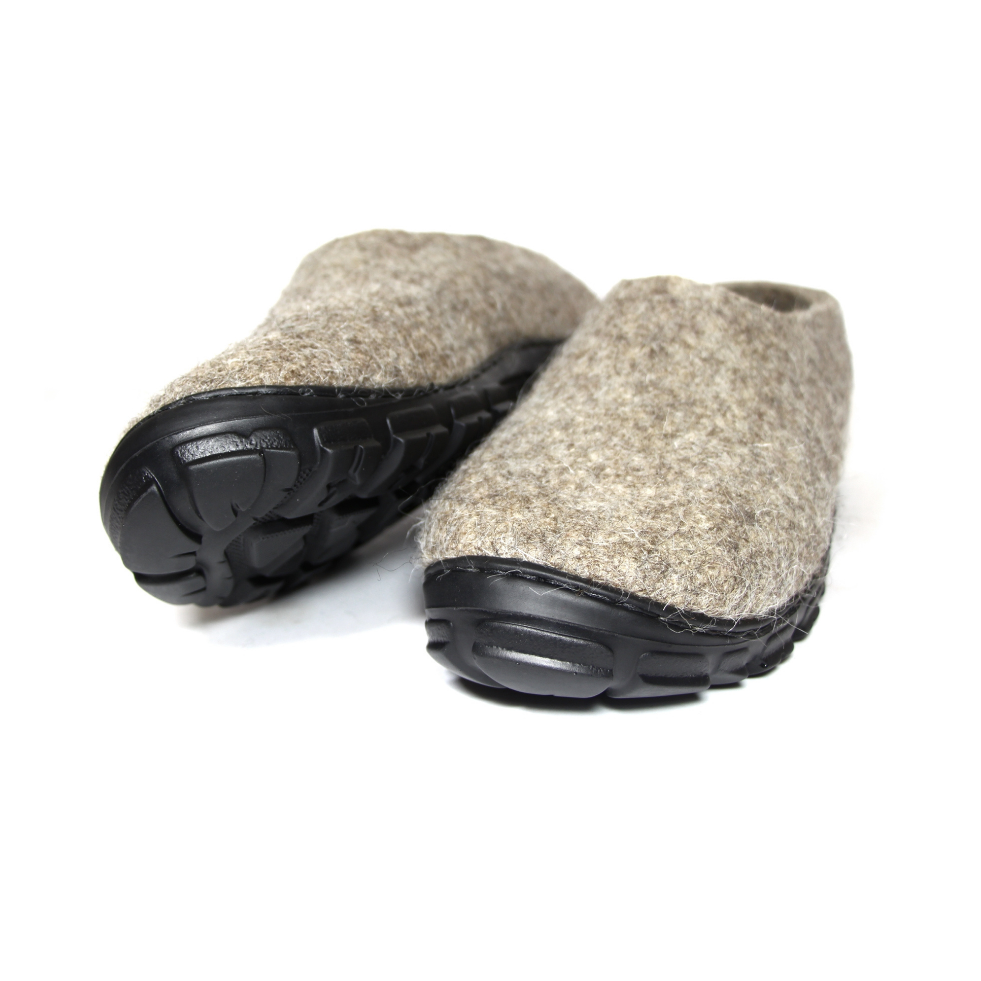 Mens Felted Wool Loafers Organic Beige 5