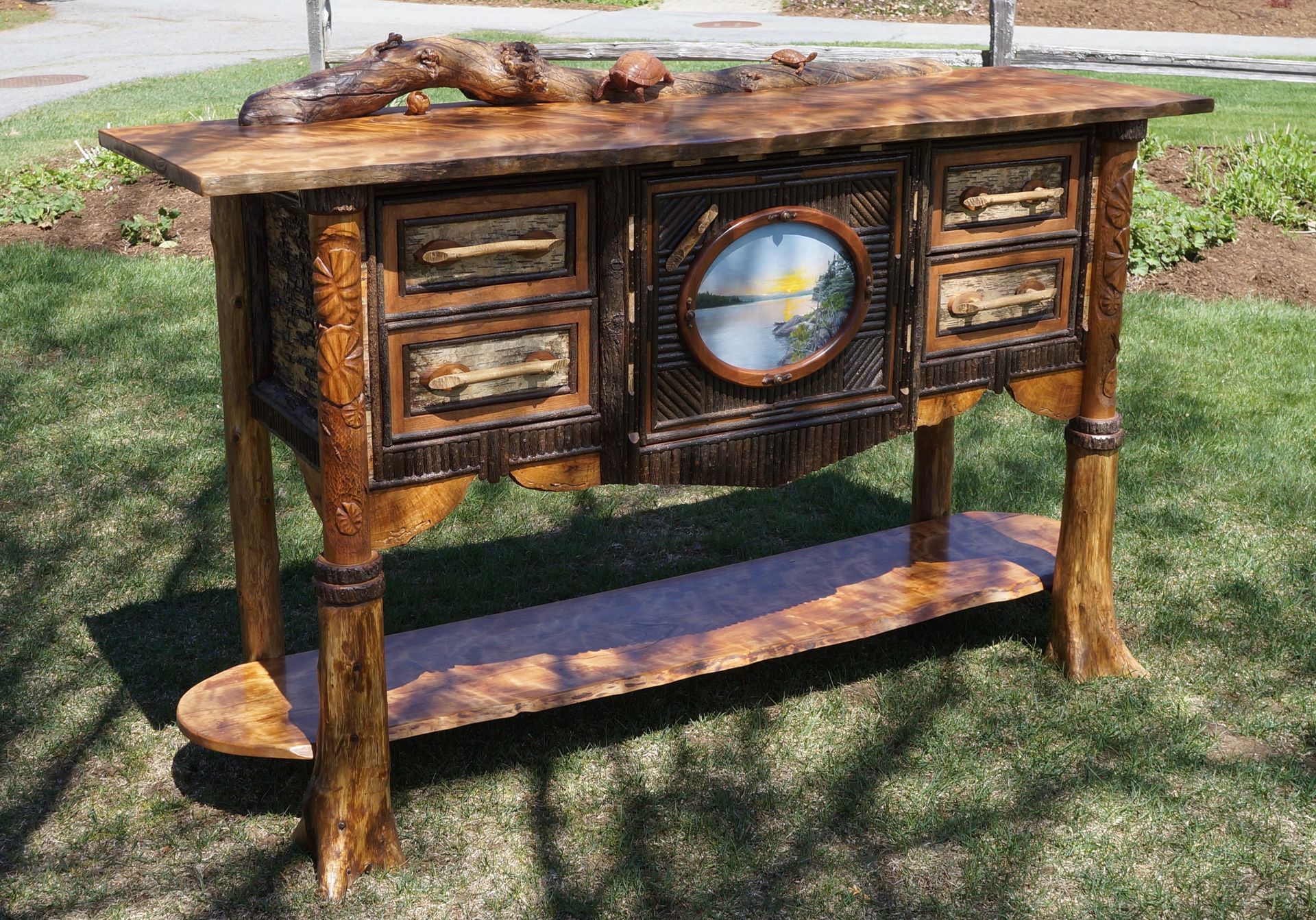Adirondack Aquatic Themed Sideboard 2
