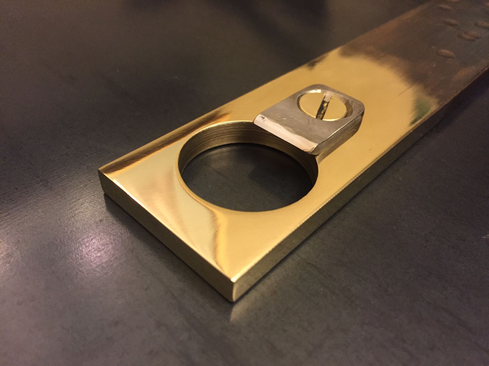 Bespoke Hammered / Polished Handmade Brass Bottle Opener