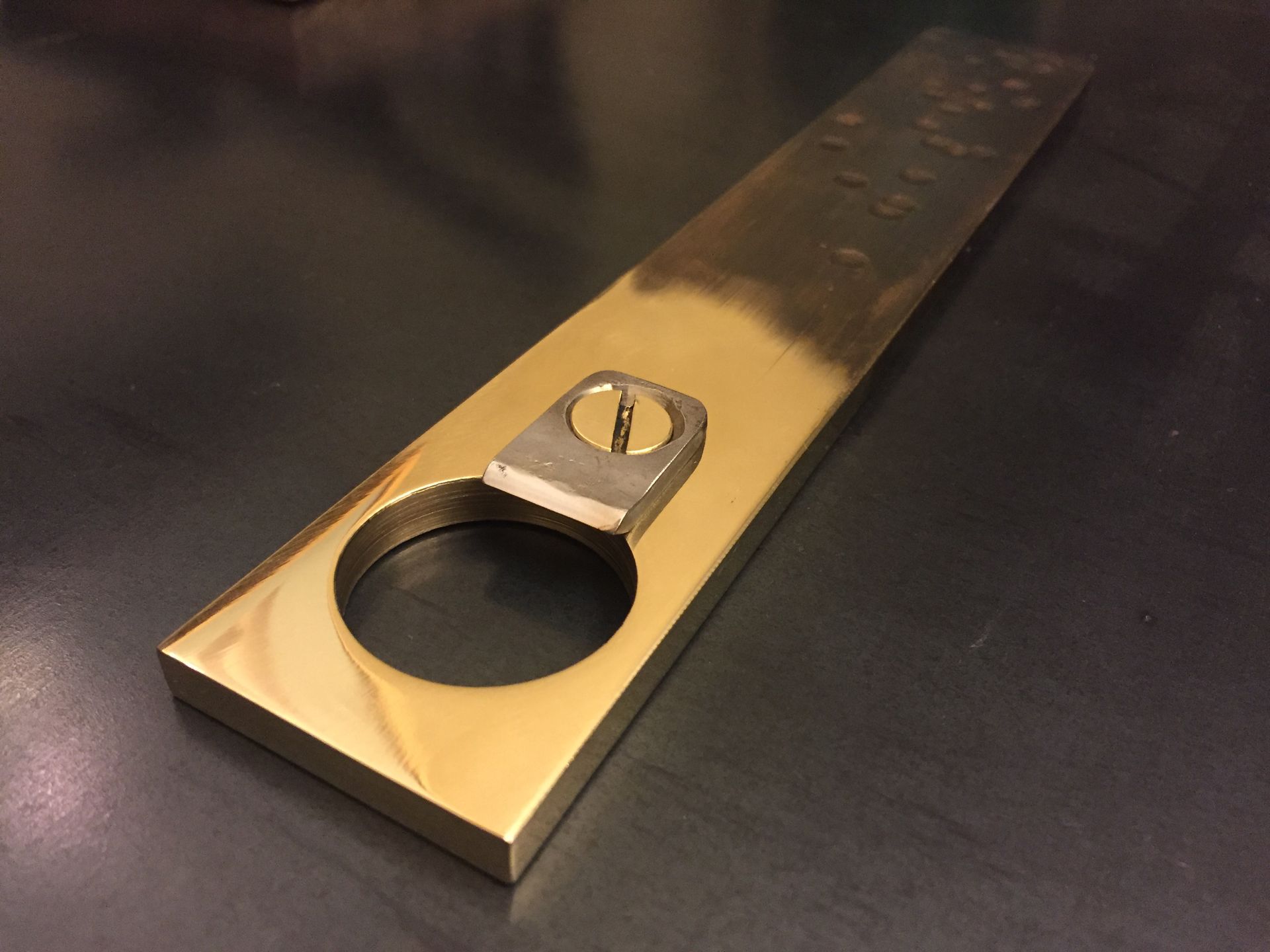 Bespoke Hammered / Polished Handmade Brass Bottle Opener 2 