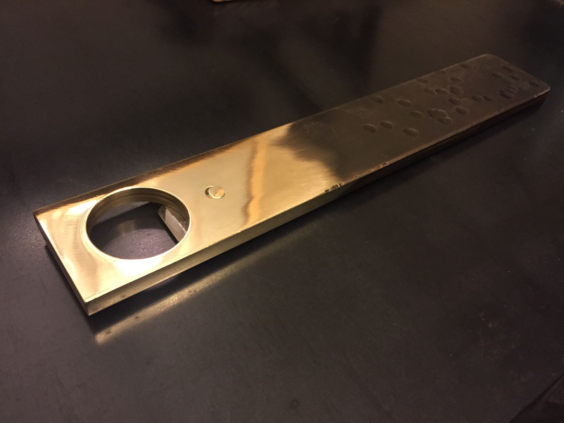 Bespoke Hammered / Polished Handmade Brass Bottle Opener 4 