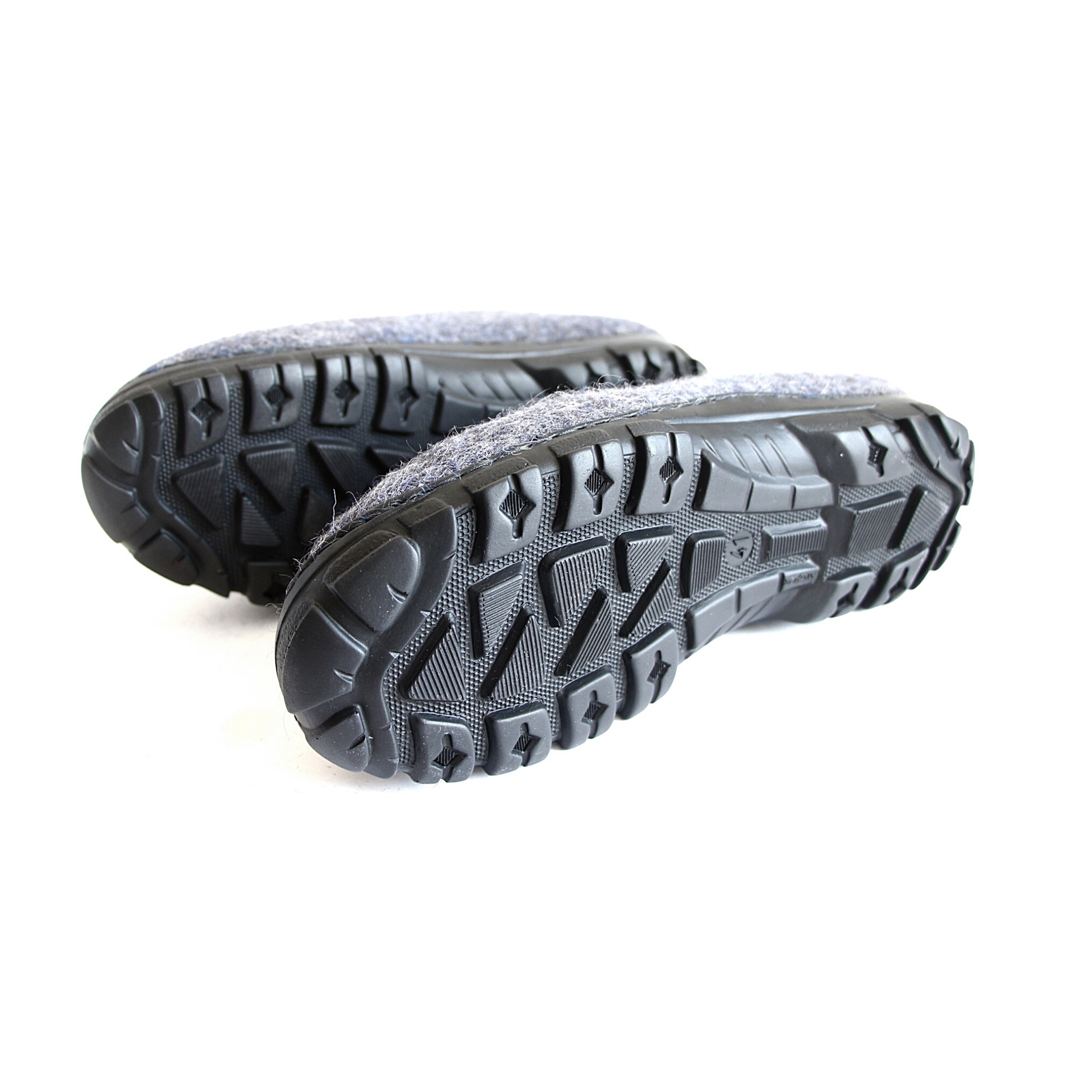 Natural Wool Felt Shoes For Men Gray Blue 4
