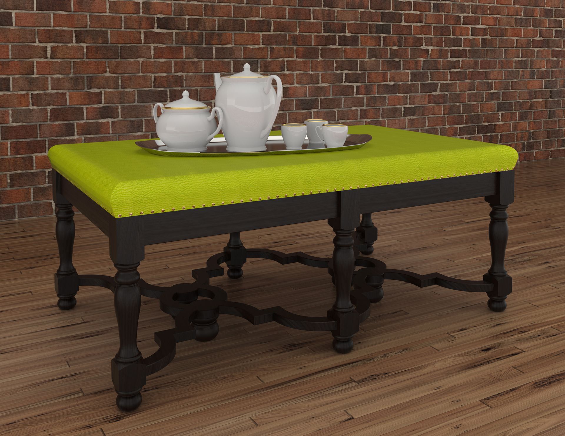 Zebra Hide Ottoman Coffee Table 3 