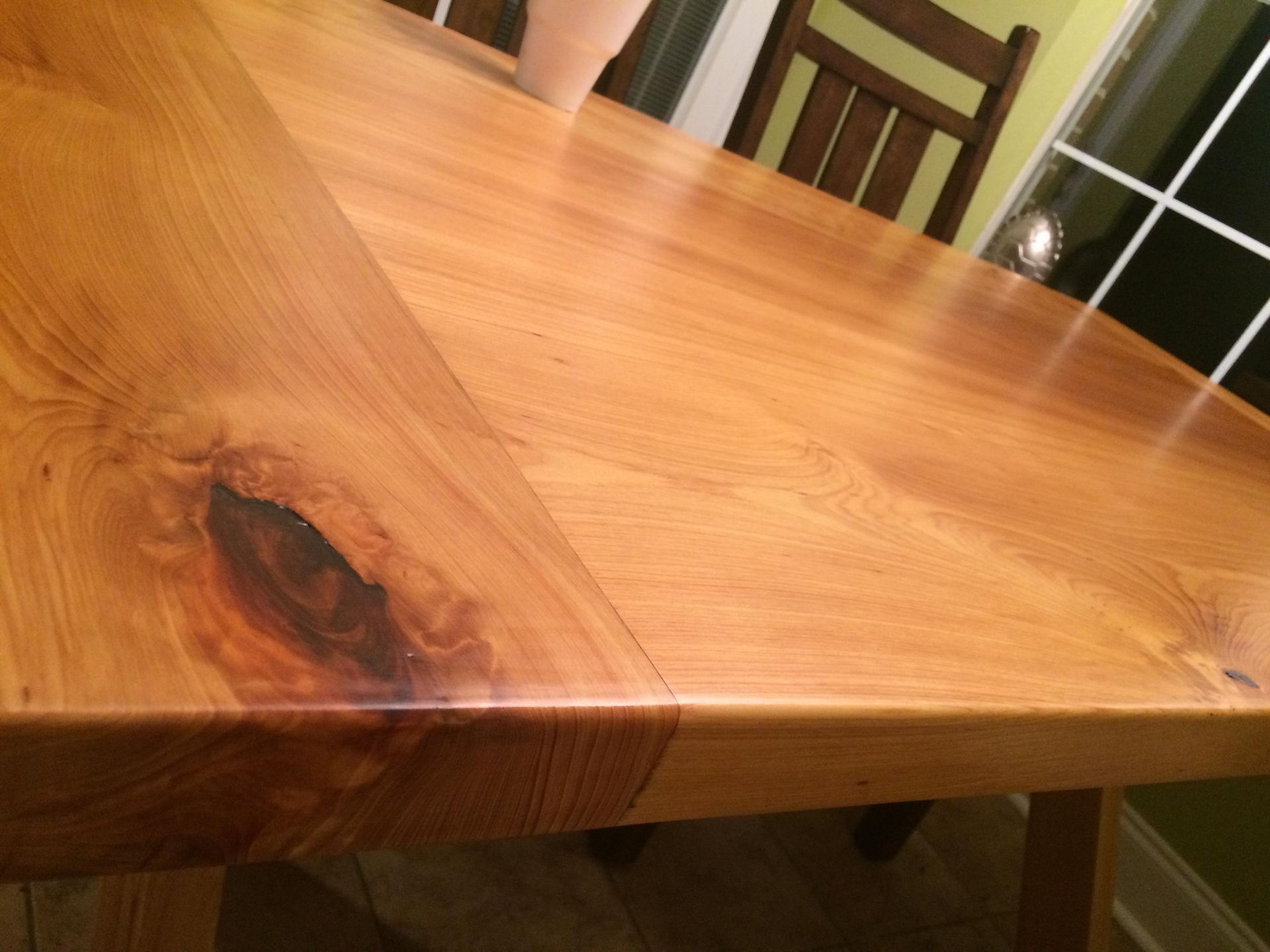 Three Board Cypress Table With Bread Board Ends 6