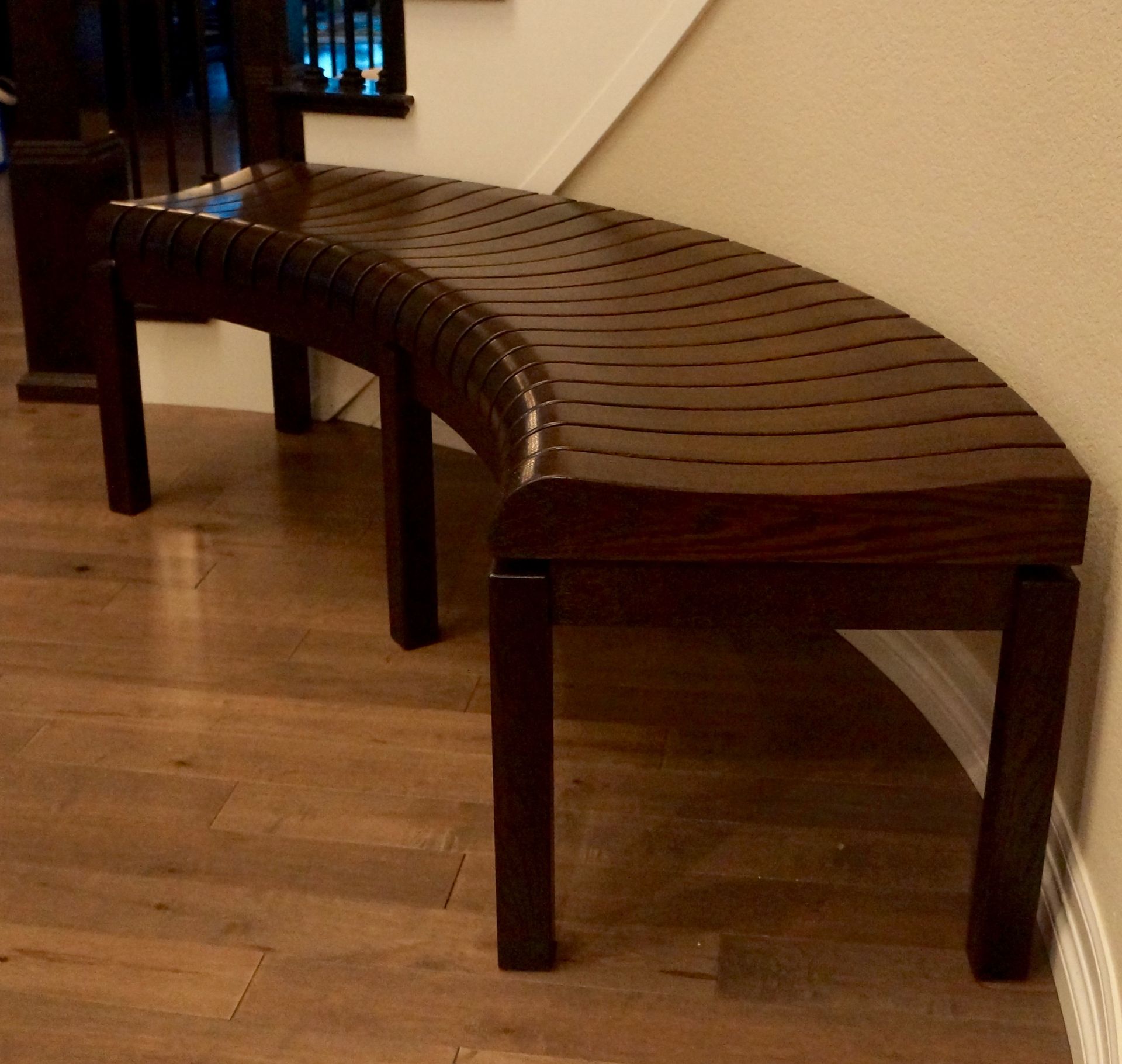 Curved Hallway Bench
