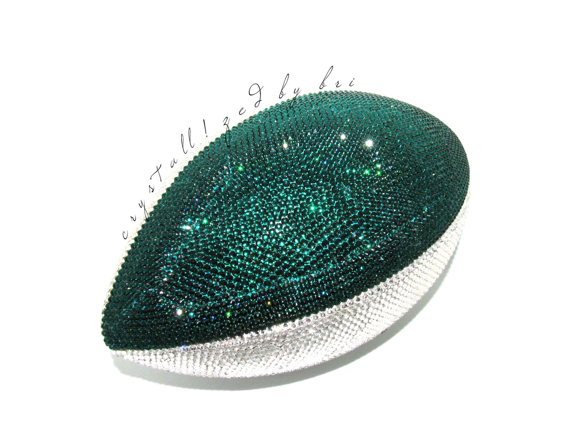 Philadelphia Eagles Crystallized Football Full Size Nfl Bling Genuine European Crystals Bedazzled 3 