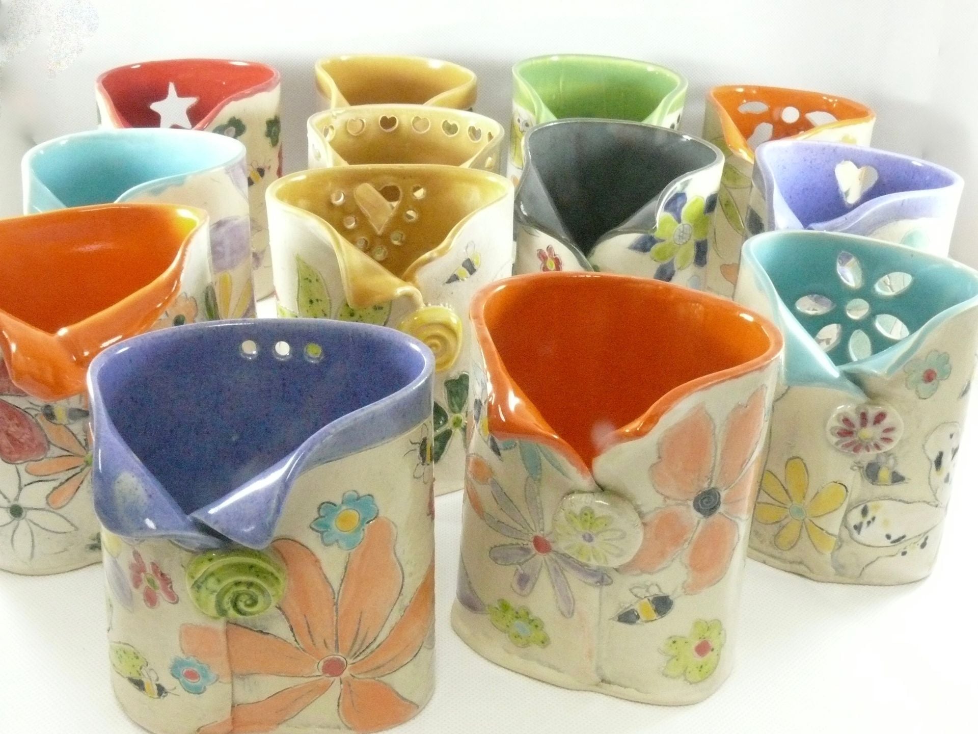 One Ceramic Pencil Holder Desk Organizer / Ceramic Toothbrush Holder
