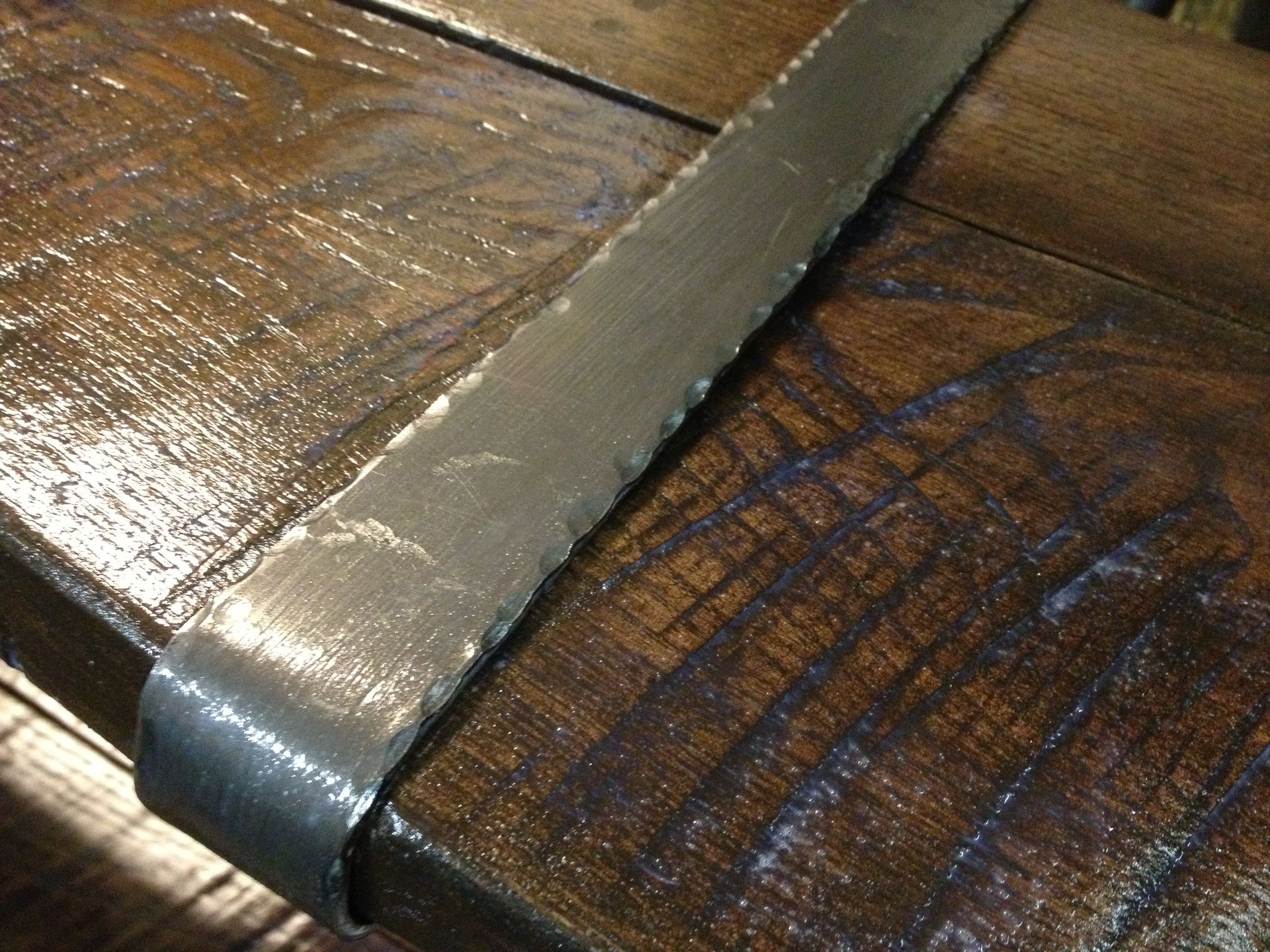 Reclaimed Oak & Steel Console Table 3