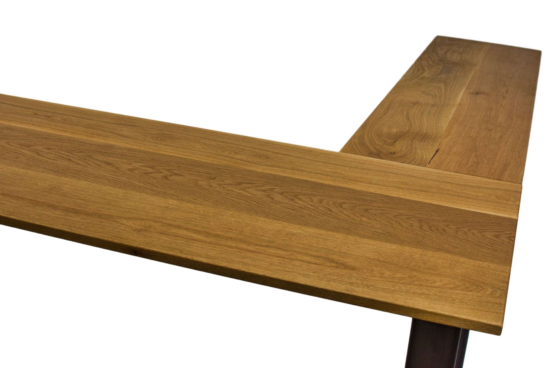 Solid Wood L Desk, Oak Corner Desk, L Desk With Metal Legs, Elbow Desk, Custom Office Desk 5