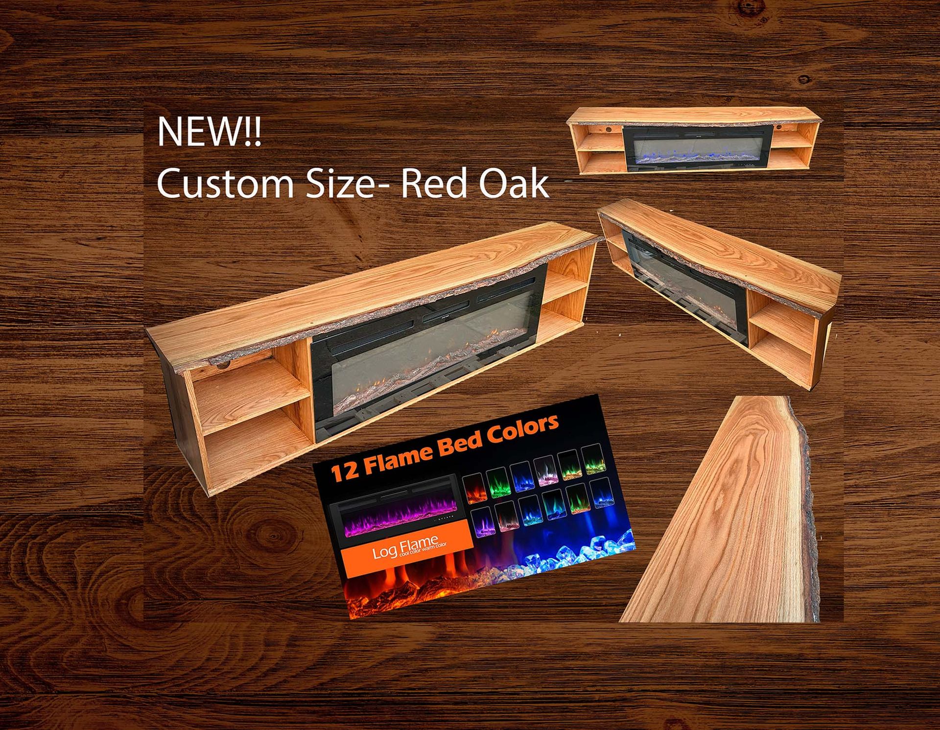 Fireplace media console, chic electric fireplace and bookshelf for modern living room gift** 4