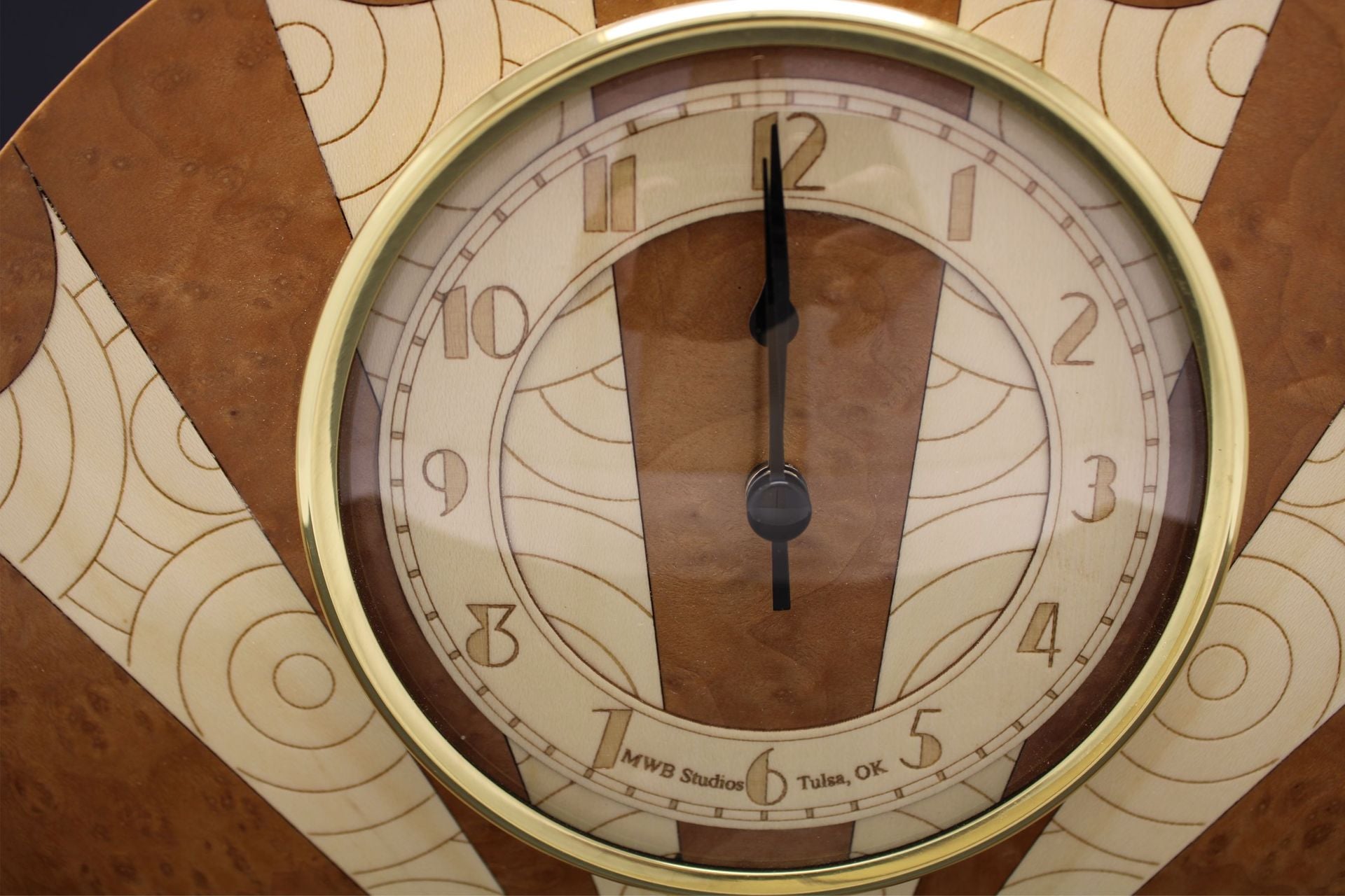 Art Deco Clock, Handcrafted In The U.S. Mc-45 Free Shipping And Engraving 2