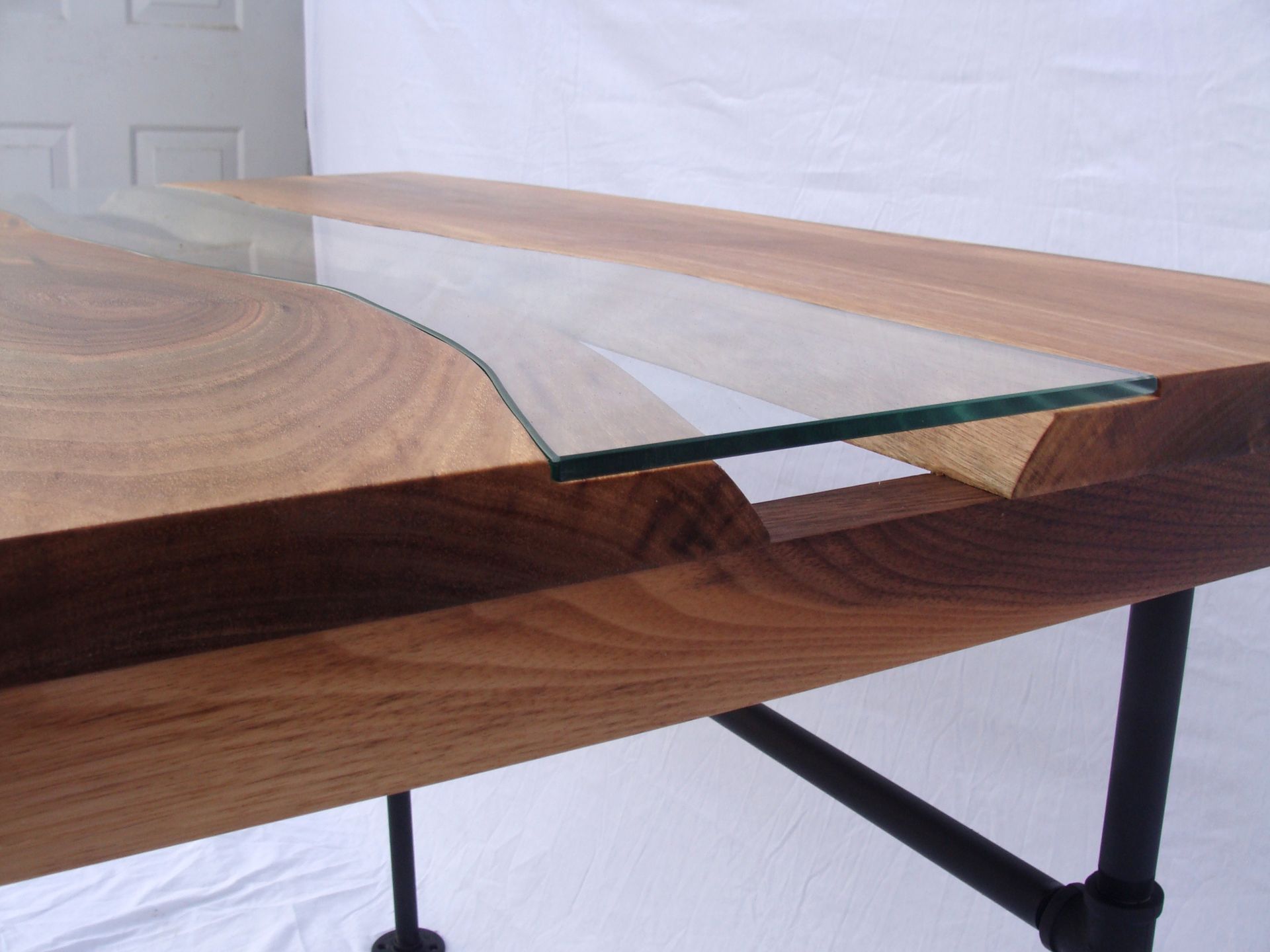 Wood And Glass River Table 3 