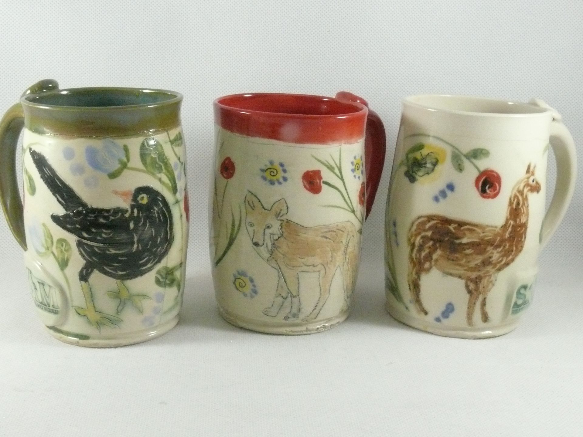 Set Of Two: Large Ceramic Handmade Mugs 6 