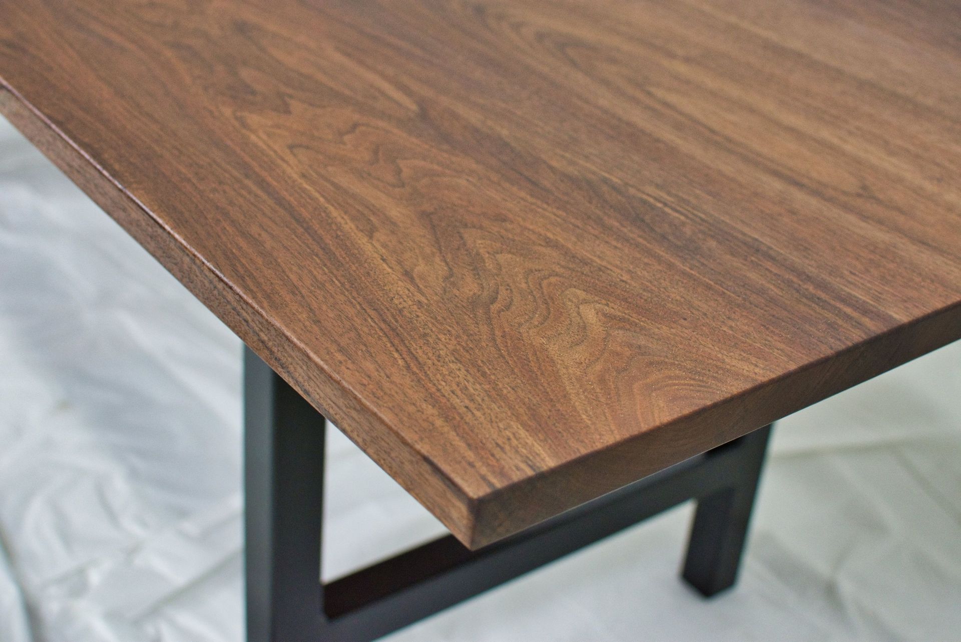 Walnut Dining Table, Modern Dining Table, Kitchen Table With Metal, Farmhouse, Rustic, Industrial 4