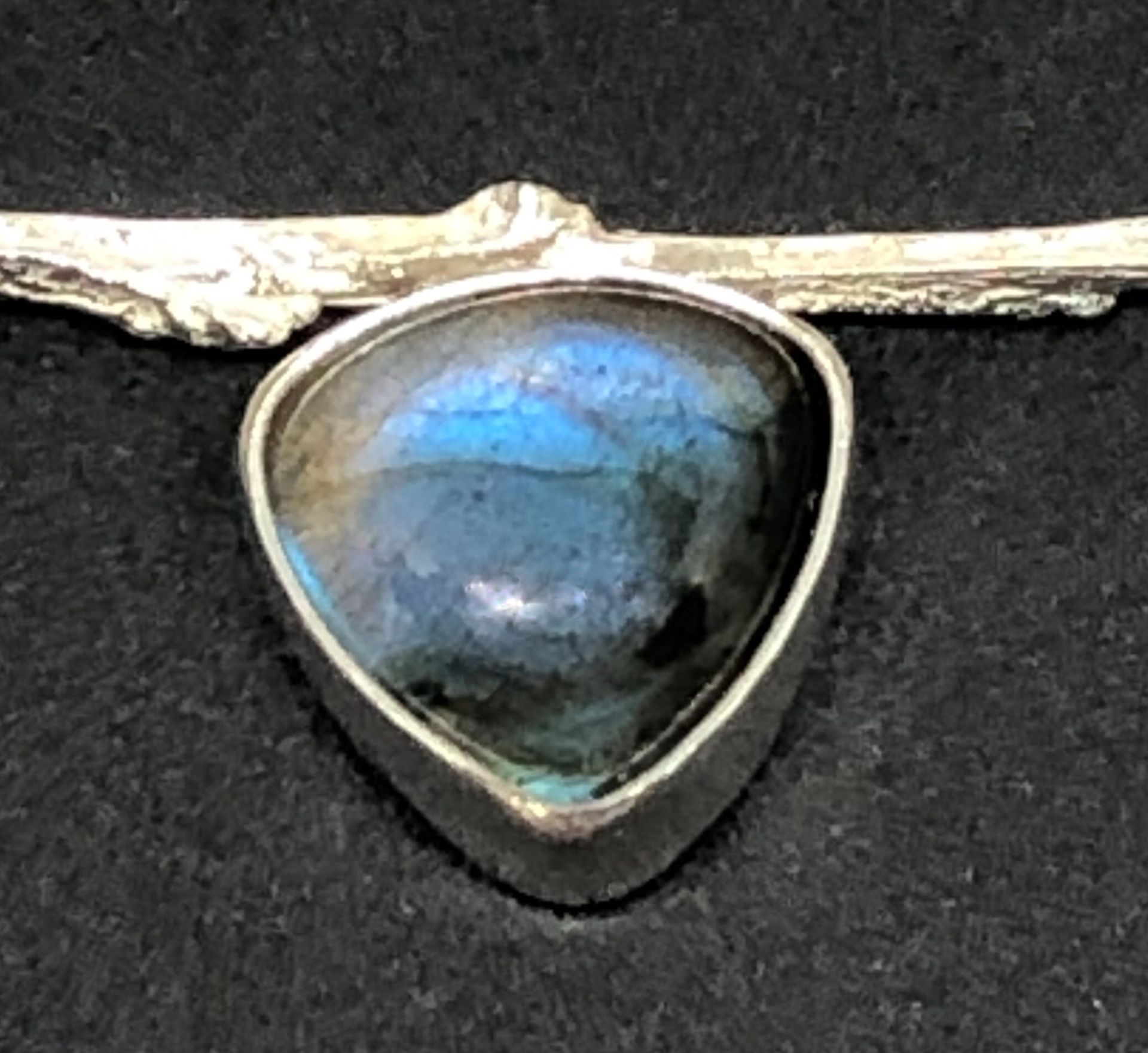 Labradorite Twig Bar Necklace Minimalist 3 