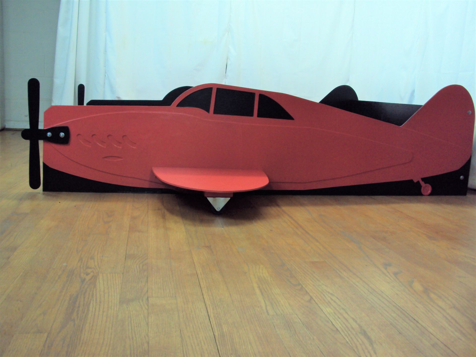 Aircraft Twin Kids Bed Frame - Handcrafted - Propeller Airplane Themed Children's Bedroom Furniture 4 