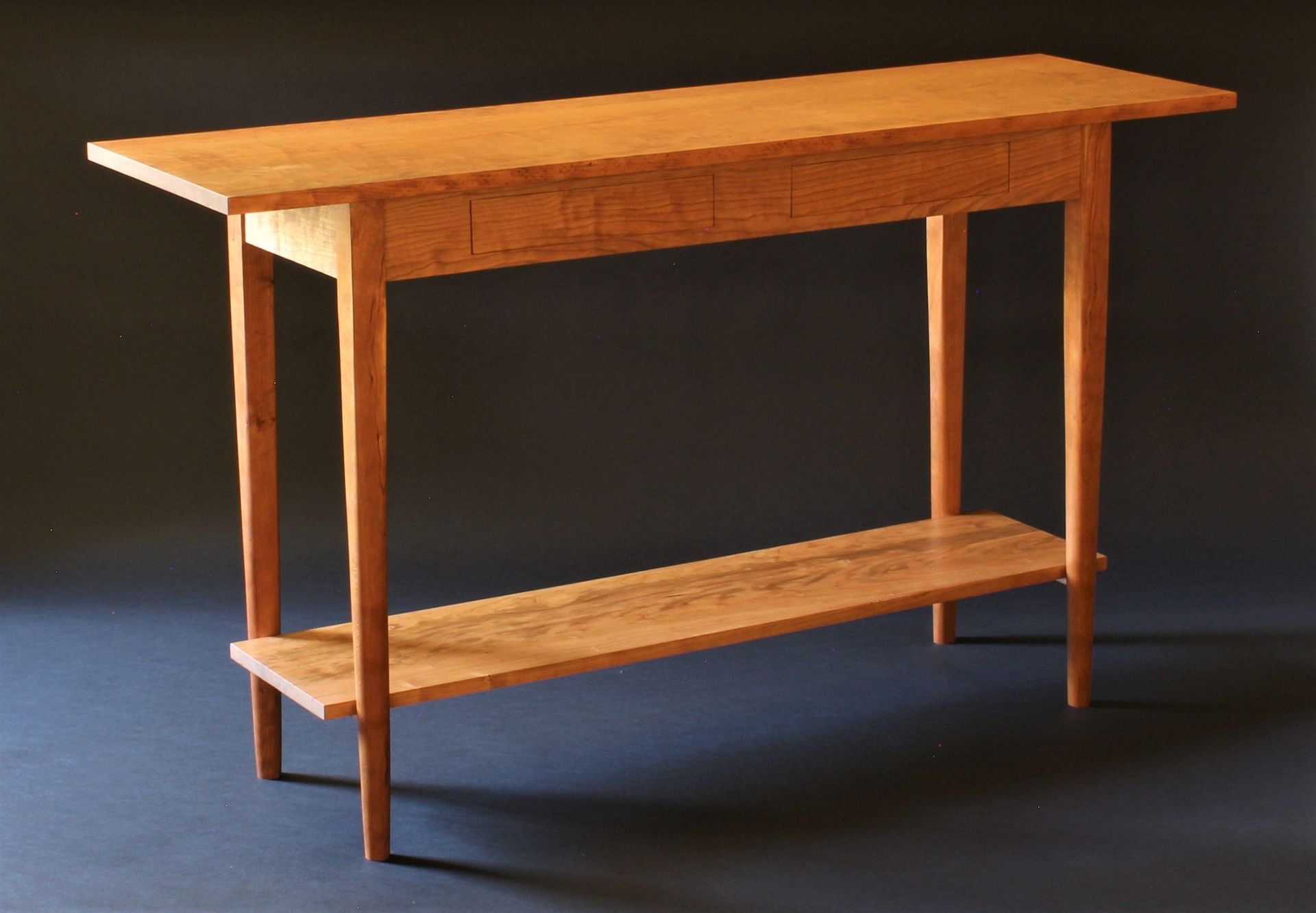 Console Table In Figured Cherry