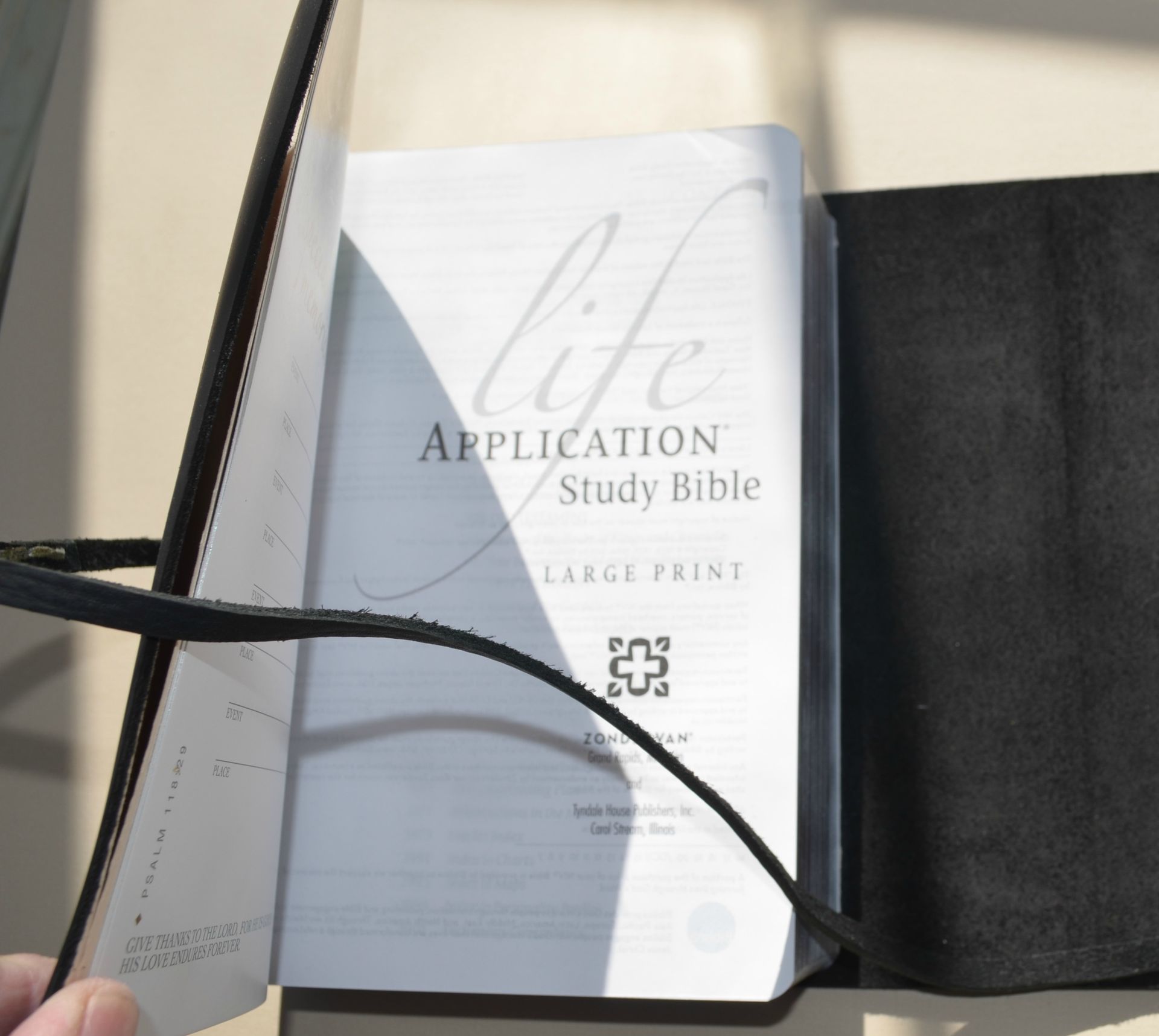 Personalized Study Journal Bible Black Leather Kjv, Nlt, Niv (Or Any Version) (691) 2